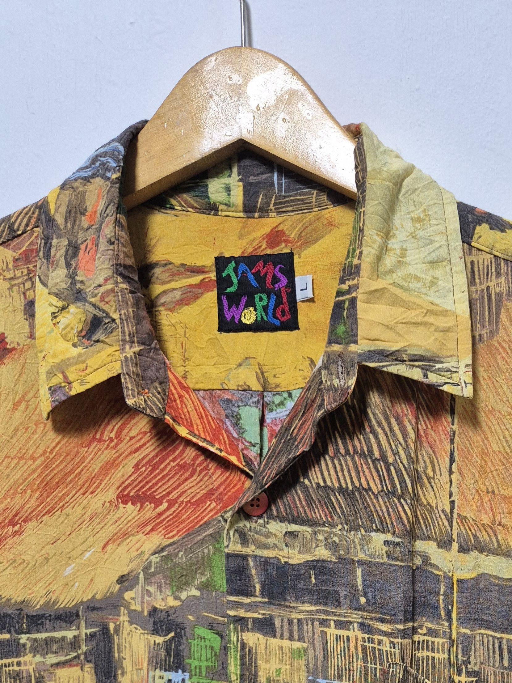 Jams World Jams World Village Graphic All-Over Print Rayon Shirt Size US L / EU 52-54 / 3 - 6 Thumbnail