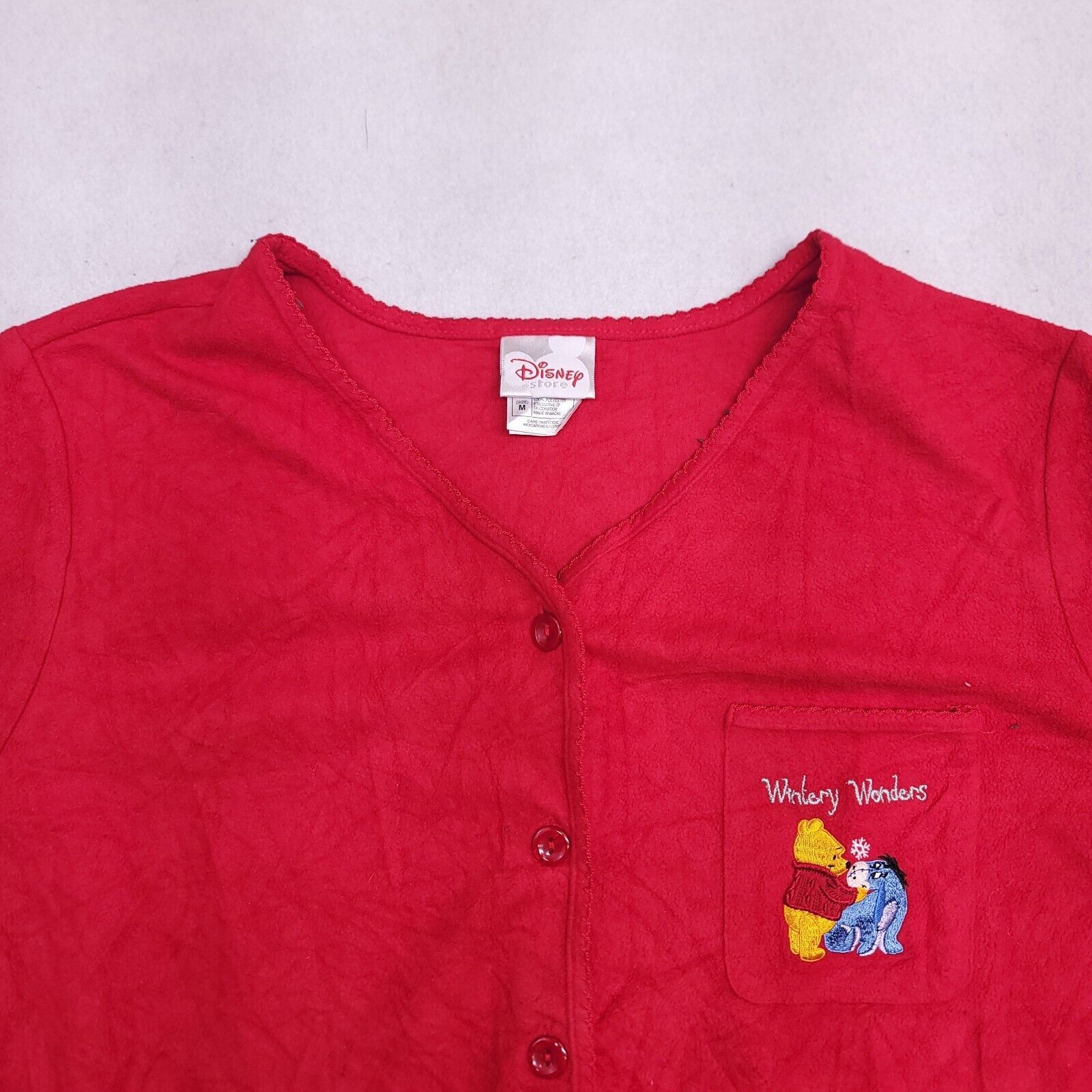 Disney Disney Winnie the Pooh Pajama Top Womens Size Medium M Red Size ONE SIZE - 1 Thumbnail