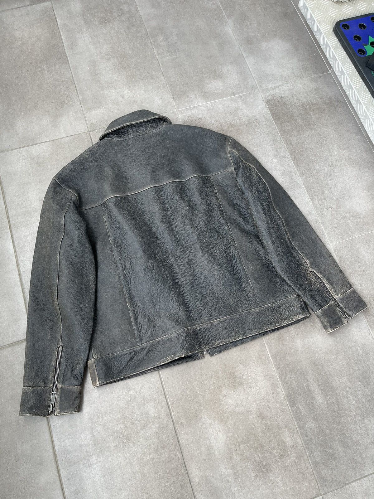 Wood Wood !DS! SS23 Wood Wood Jacob Gray Leather Jacket Size US XXL / EU 58 / 5 - 16 Thumbnail