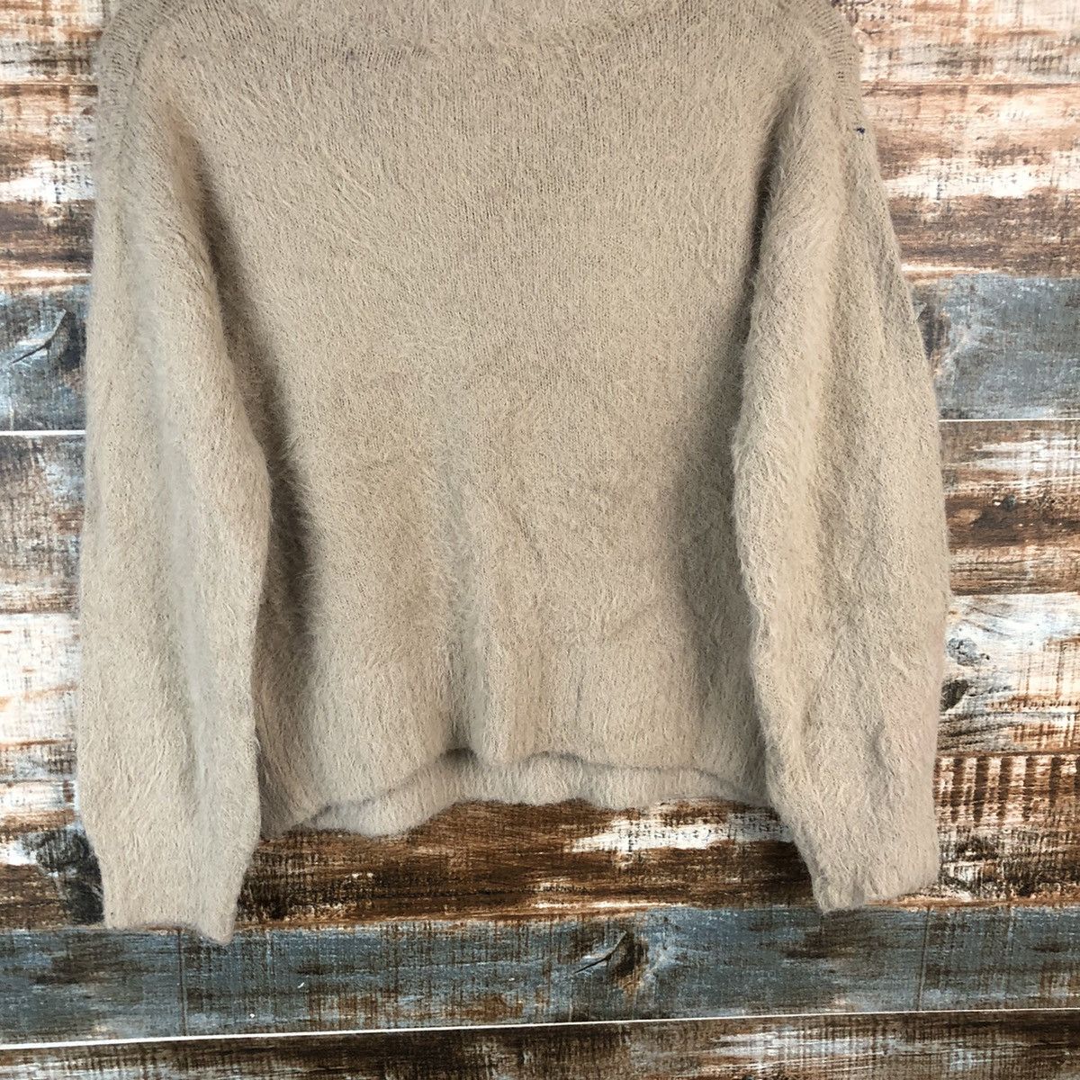 Homespun Knitwear DL Earth Music Econology fur shaggy Mohair Knitwear #C422 Size S / US 4 / IT 40 - 14 Thumbnail