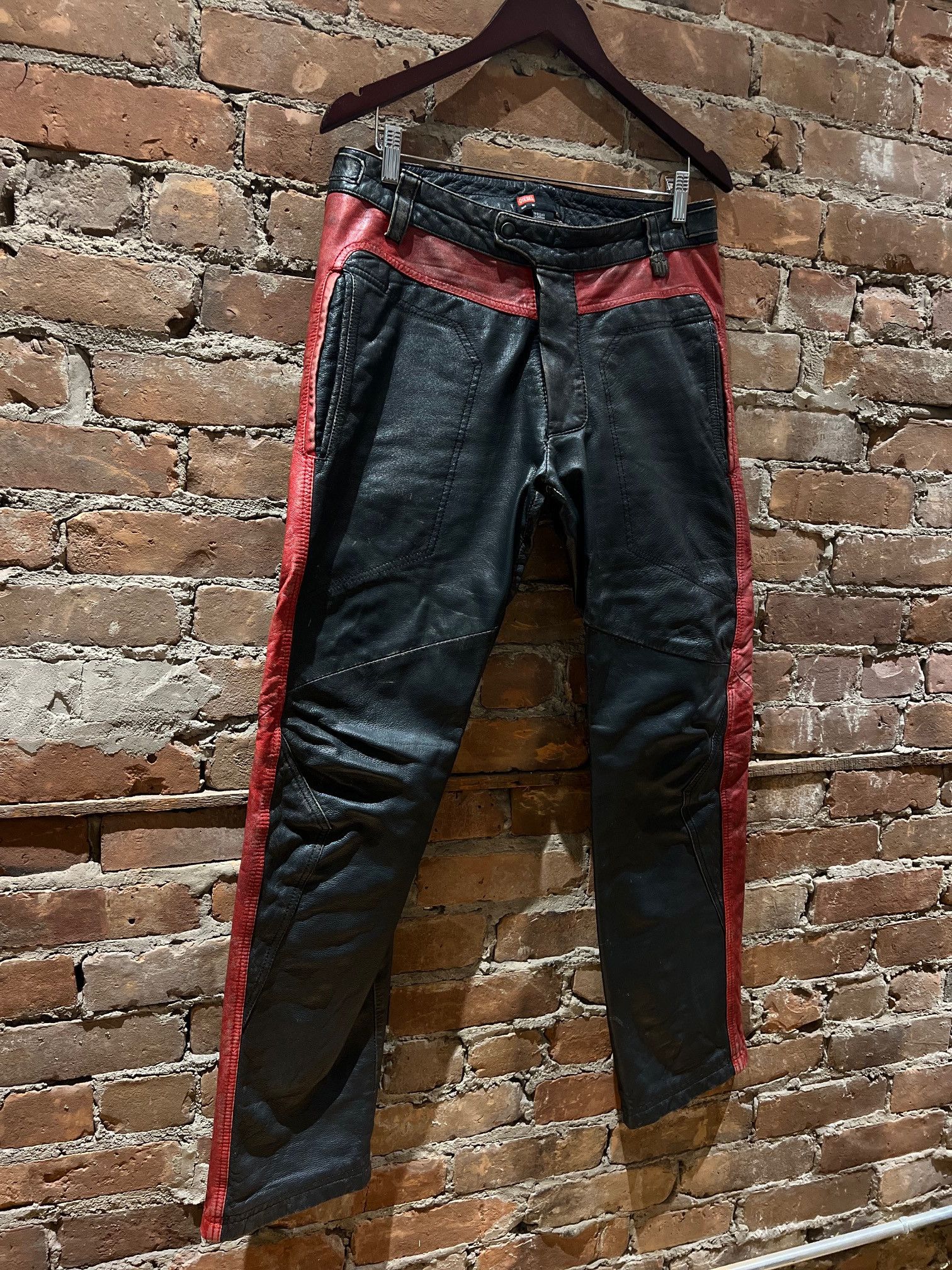 Diesel Diesel “Industry Division” Two-Tone Leather Pants Size US 32 / EU 48 - 2 Thumbnail