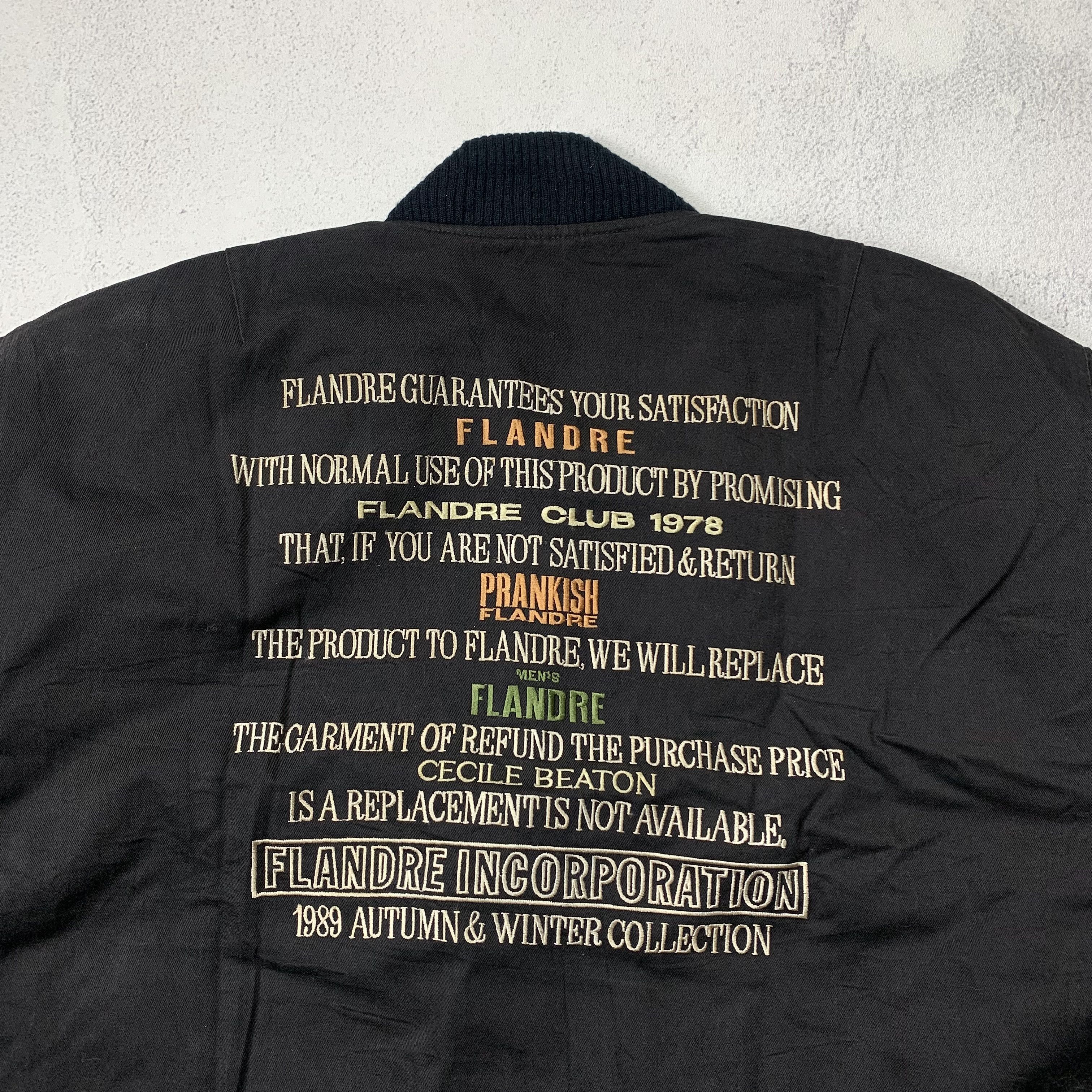 Japanese Brand Vintage Flandre AW1989 Bomber Jacket Size US L / EU 52-54 / 3 - 4 Thumbnail