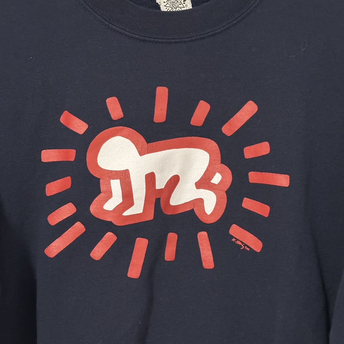 Keith Haring Vintage 1990s Keith Haring Radiant Baby Art Sweatshirt Size US L / EU 52-54 / 3 - 2 Thumbnail