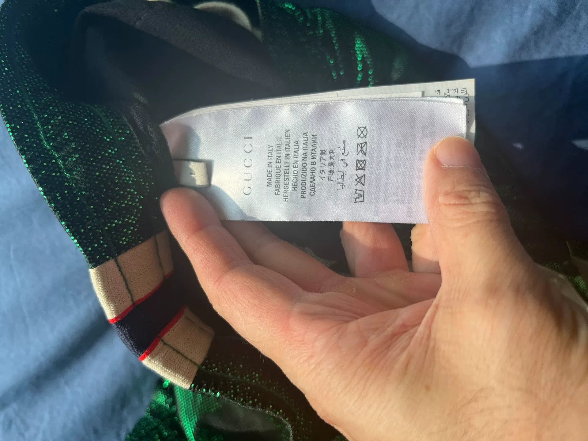 Gucci Gucci Green Metallic Reflective Loose Sweatpants Size US 32 / EU 48 - 6 Thumbnail