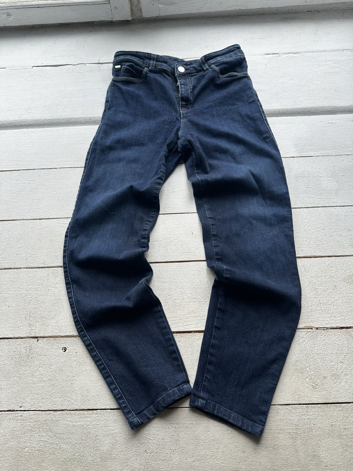 Armani 🚨Y2K WOMEN ARMANI JEANS WITH LOGO AVANT GARDE DENIM PANTS Size 29" - 1 Thumbnail