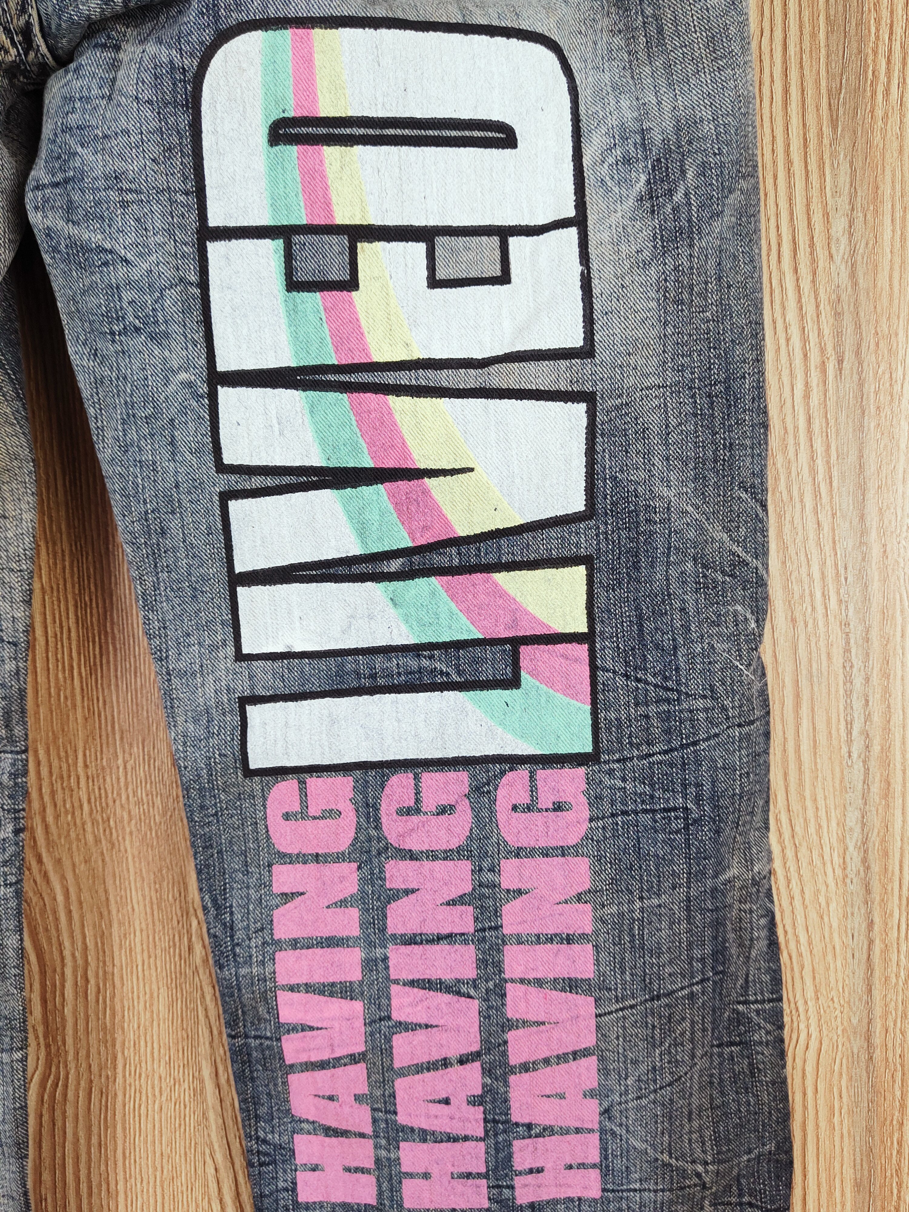 Japanese Brand × Vintage Japan patchwork Dark Blue Distressed Ripped Jeans #W020 Size 29" - 13 Thumbnail