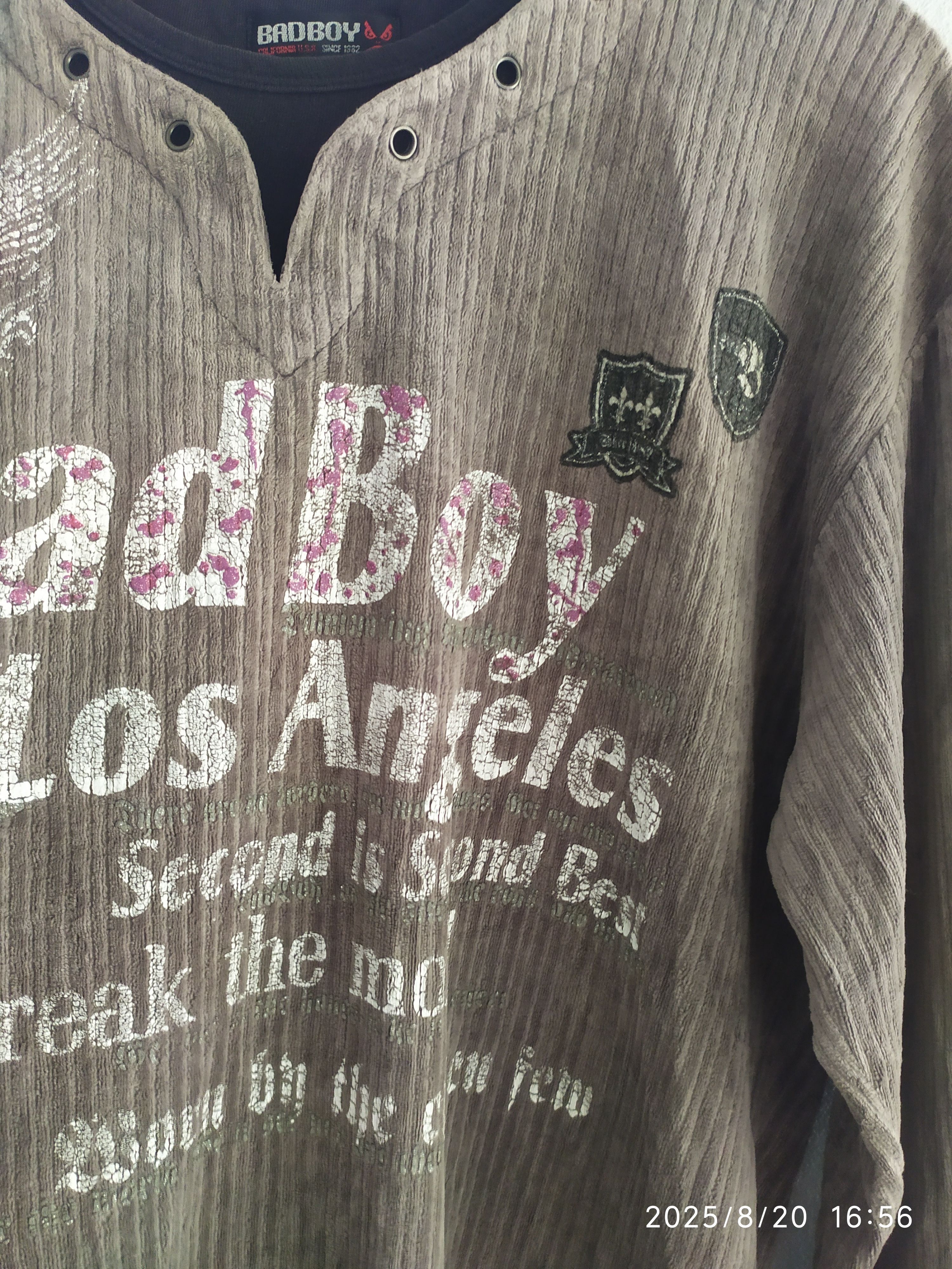 If Six Was Nine Vintage BAD BOY Poem double Layer Long Sleeve Shirt Size US XL / EU 56 / 4 - 4 Thumbnail