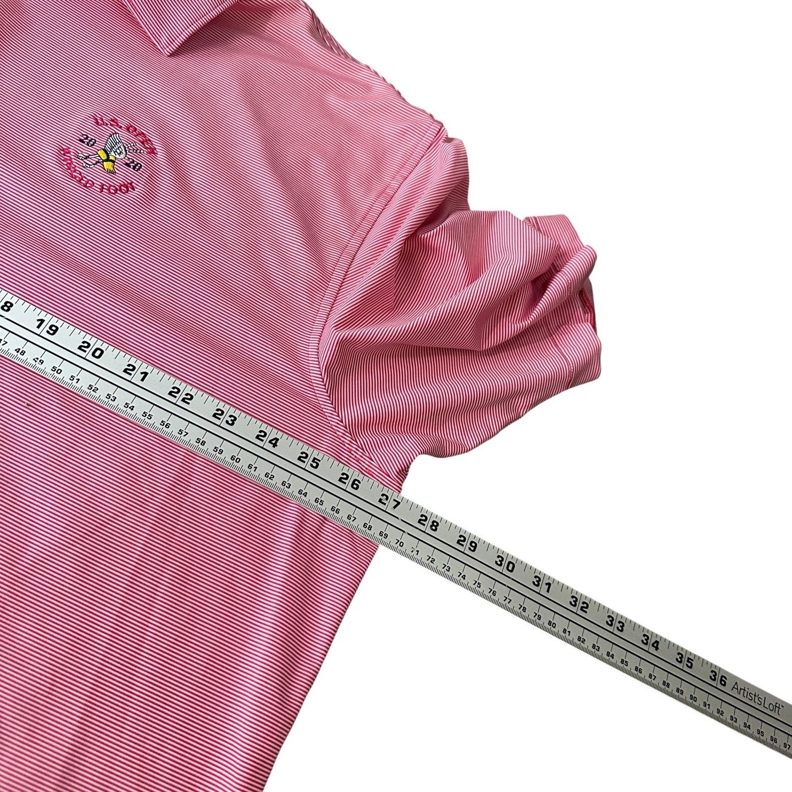 Peter Millar Peter Millar Polo Shirt Men's 2XL Red White Striped US Open Size US XXL / EU 58 / 5 - 8 Thumbnail