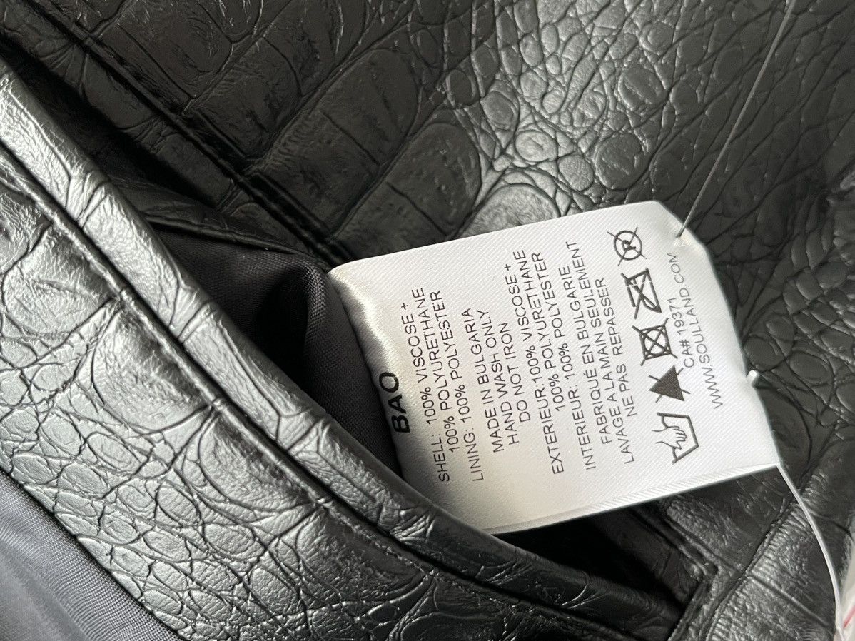 Soulland Super Rare Brand New Croc Embossed Leather Blazer Jacket Size US XL / EU 56 / 4 - 20 Thumbnail