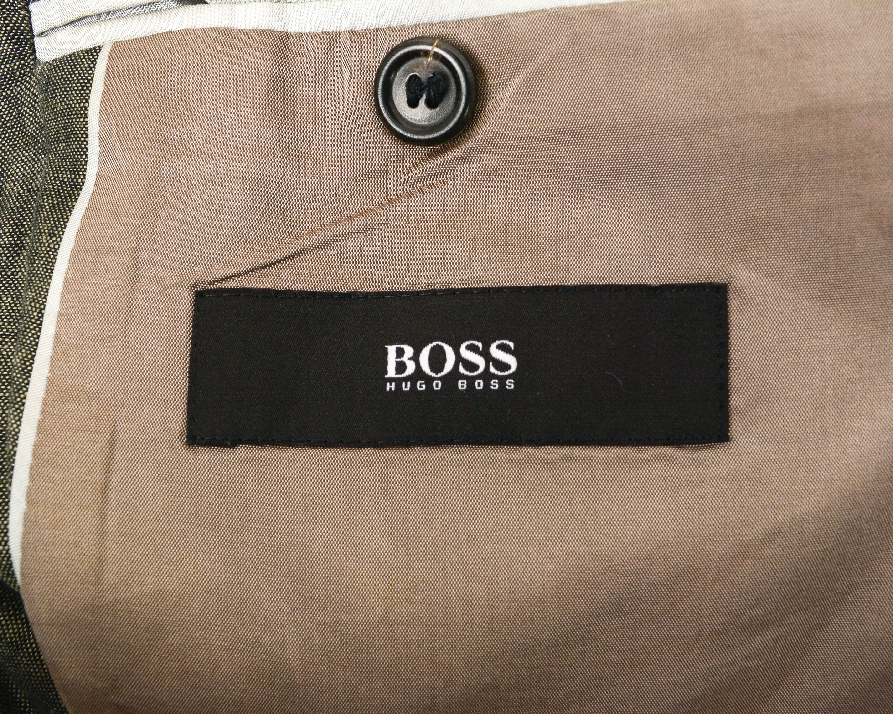 Hugo Boss Pure Linen UK 40L US Men Blazer Suit Jacket Sport EU 98 M Size 40L - 5 Thumbnail