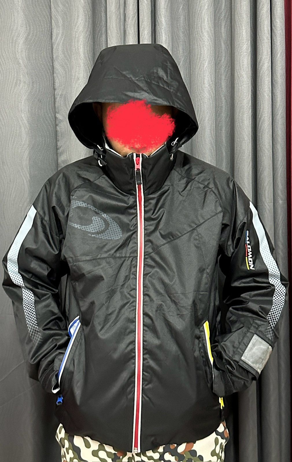 Salomon × Vintage 💰OFFER💰💥 SALOMON Black Hoodie Ski / Outdoor Jacket Size US M / EU 48-50 / 2 - 16 Thumbnail