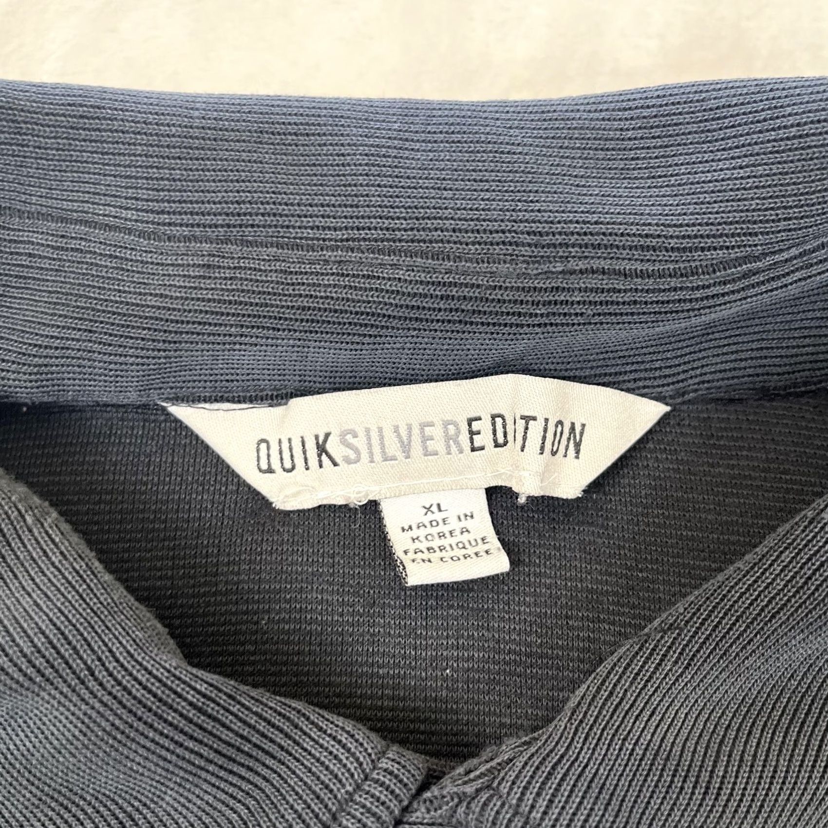 Quiksilver VINTAGE Quiksilver Edition Long Sleeve Polo Shirt Mens XL Black Rib Knit Y2K Size US XL / EU 56 / 4 - 2 Thumbnail