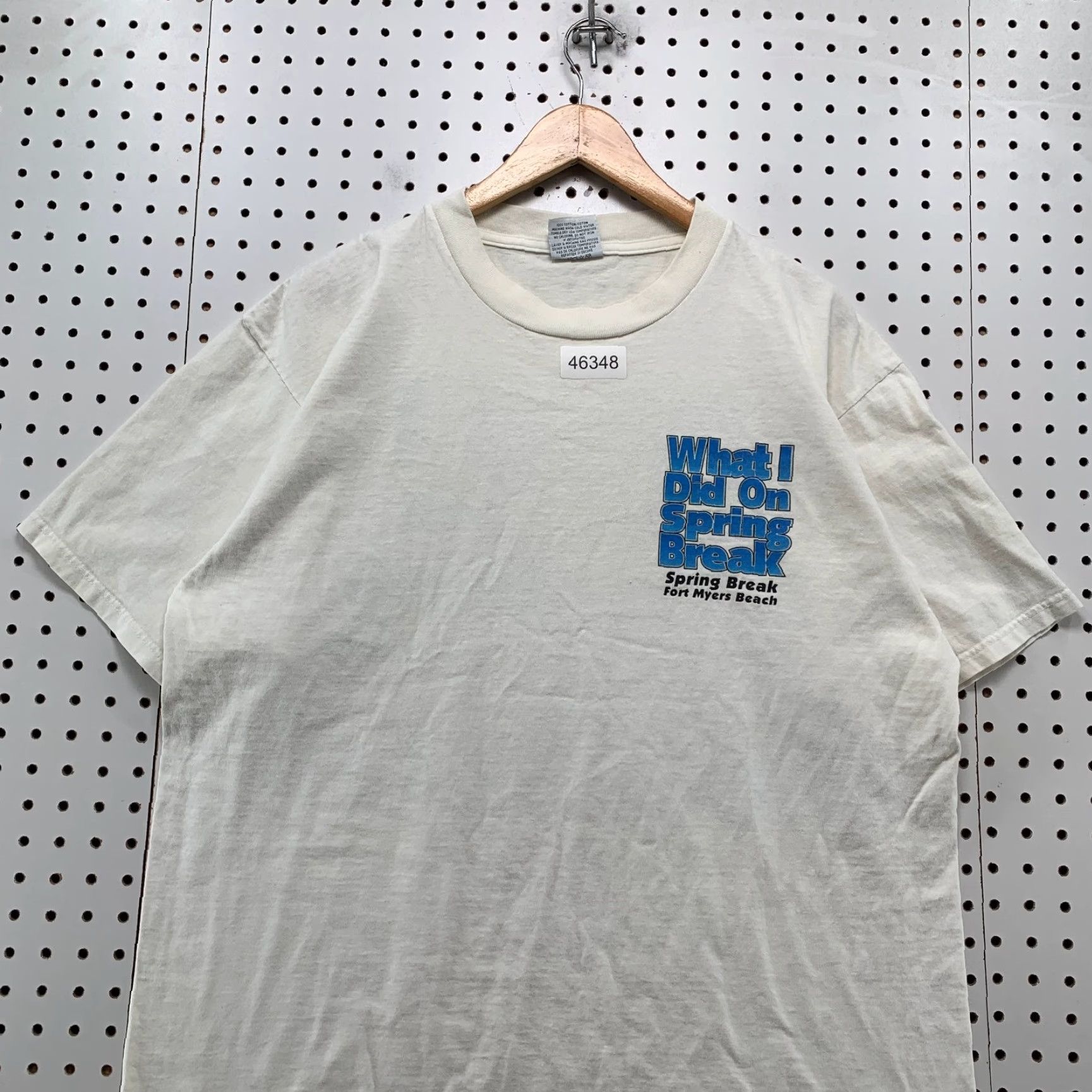Gildan VINTAGE 90s Spring Break Beer Shirt Mens XL White Ft Myers Florida USA BRO Shirt Size US XL / EU 56 / 4 - 4 Thumbnail