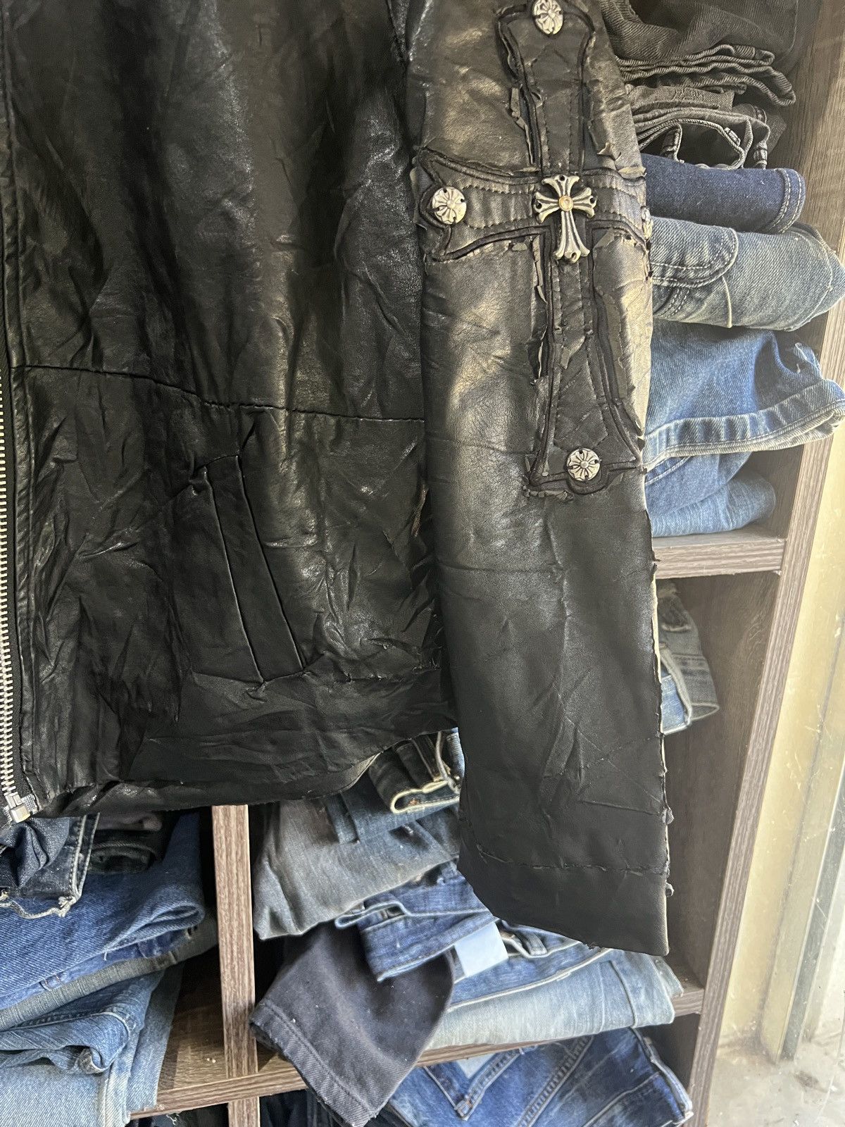 Other 🔥Distressed Yifan Collection Big Cross Jacket Size L / US 10 / IT 46 - 9 Thumbnail