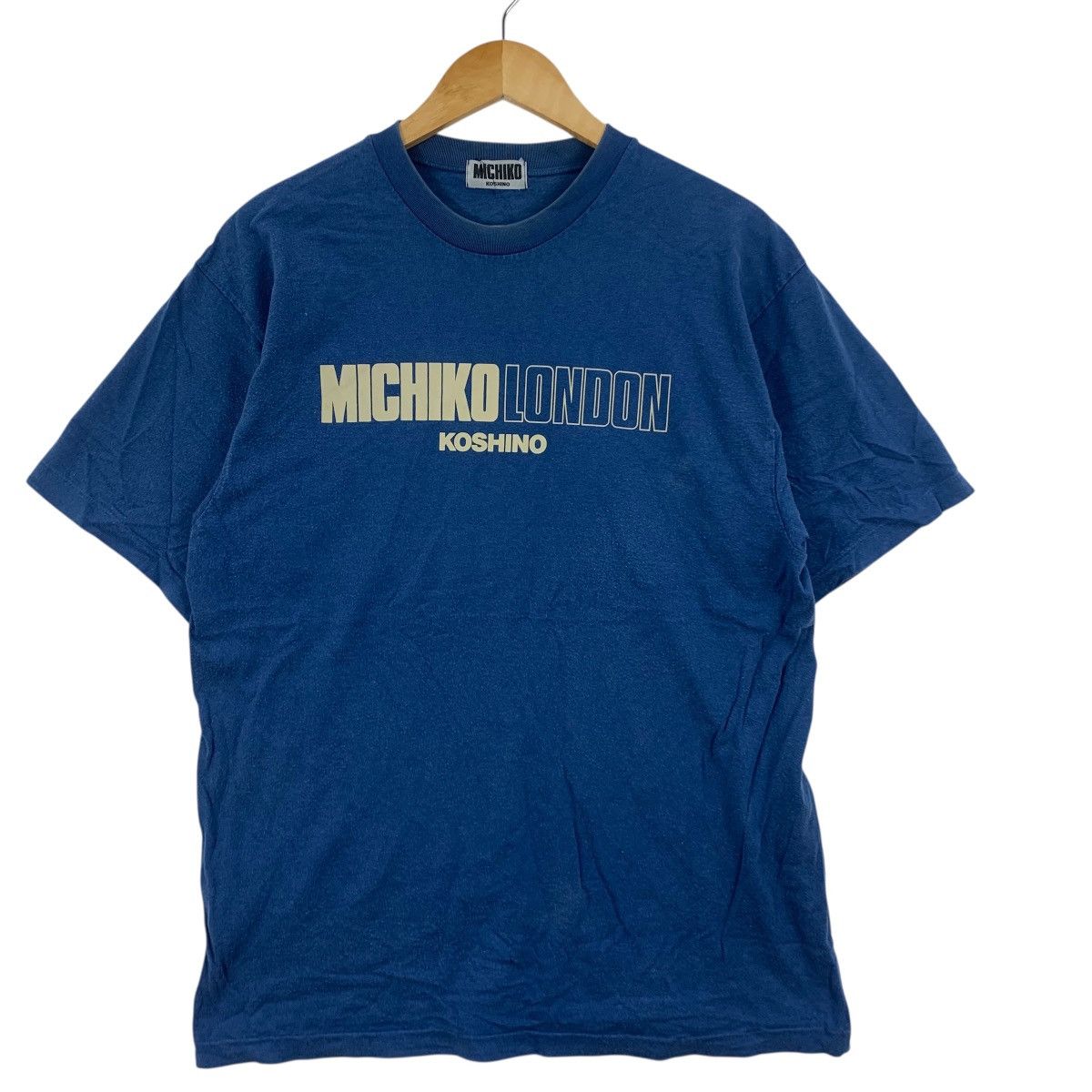 Michiko Koshino London Vintage MICHIKO LONDON KOSHINO Center Logo Tee Shirt Top Size L / US 10 / IT 46 - 5 Thumbnail