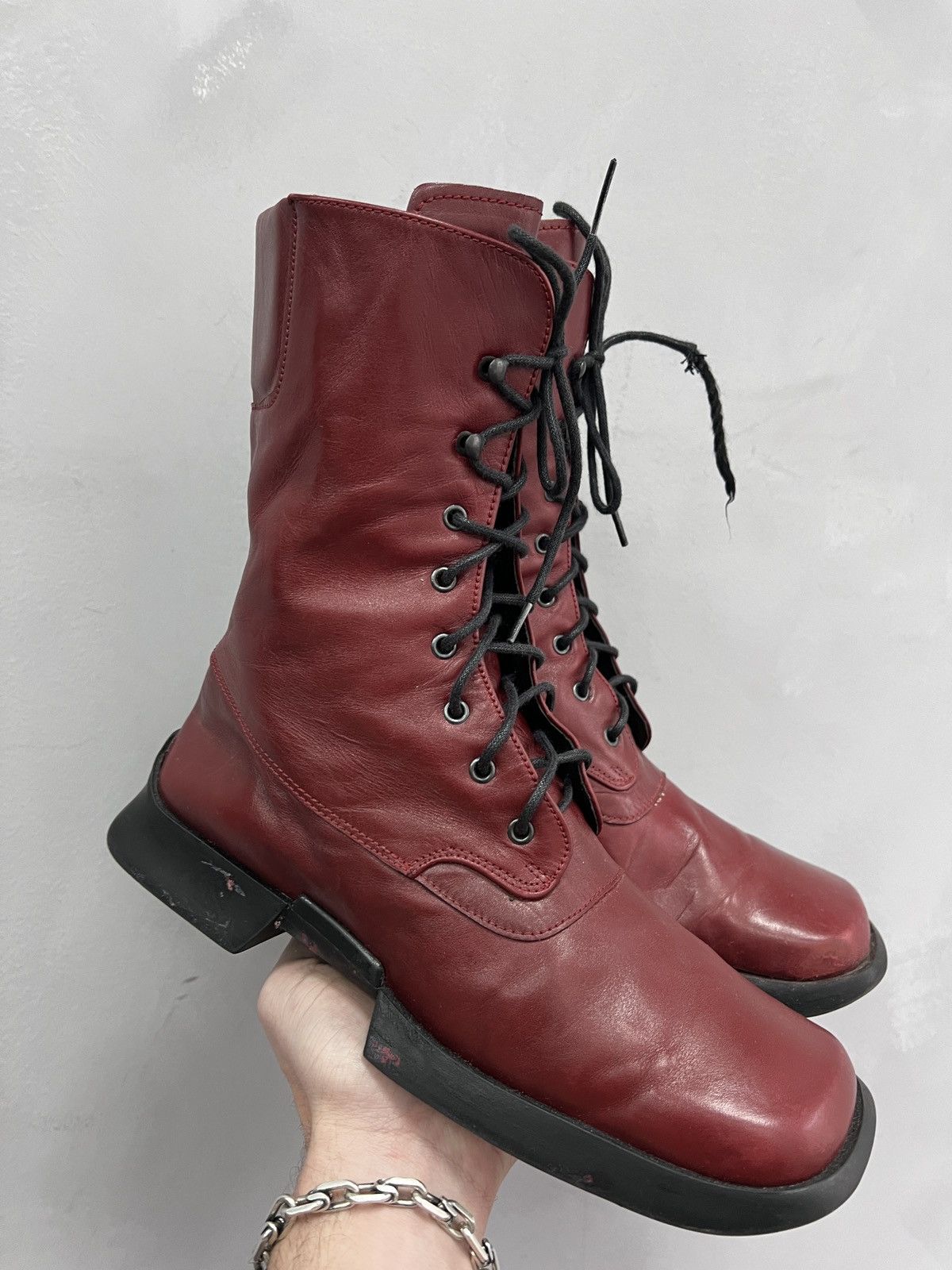 Y-3 00s archive Y-3 STYLE LEATHER MOTO BOOTS SNEAKERS Size US 8 / IT 38 - 2 Thumbnail