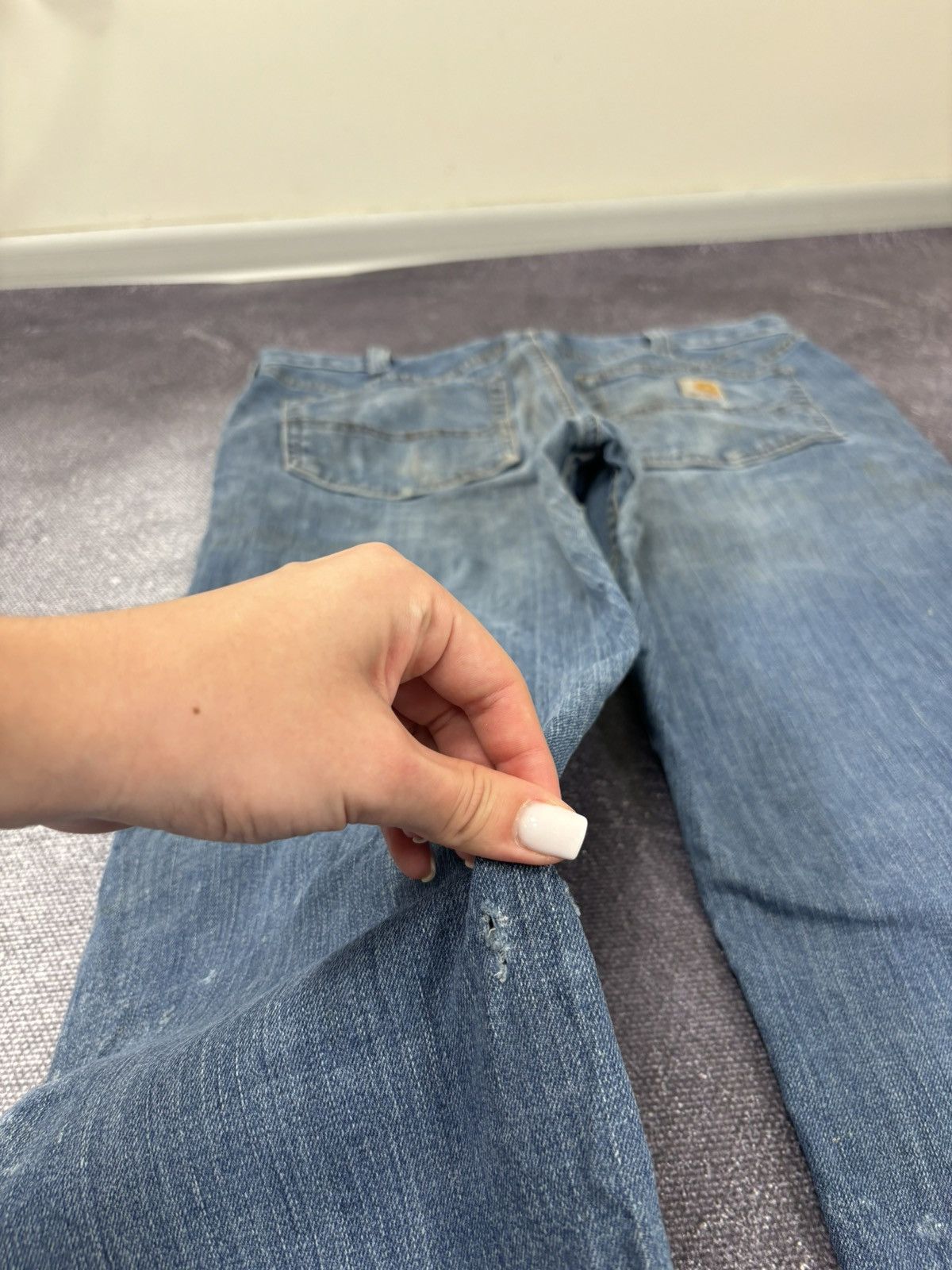 Carhartt Vintage Carhartt Relaxed Fit Workwear Faded Blue Denim Jeans Size US 34 / EU 50 - 5 Thumbnail