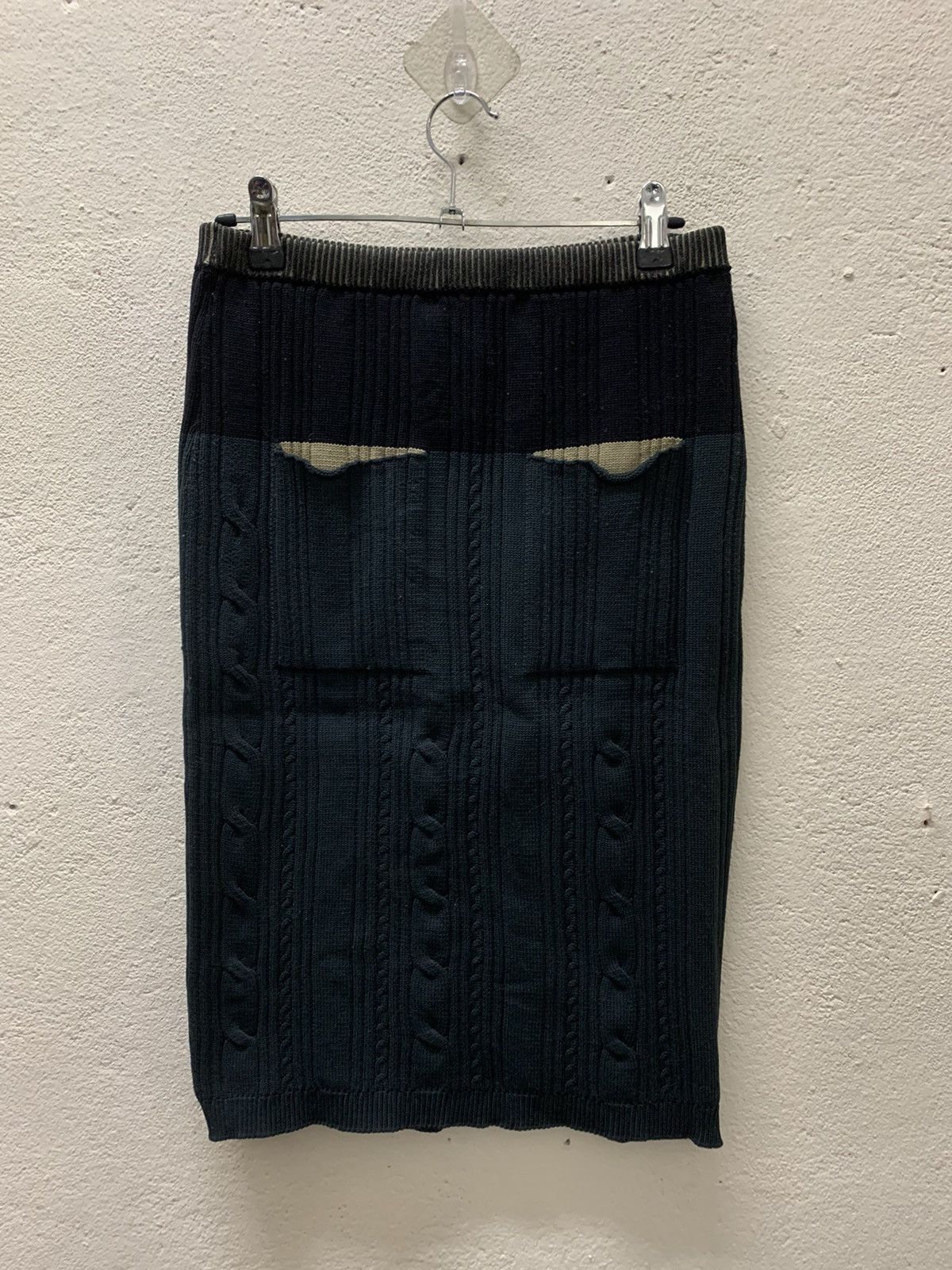 Issey Miyake Issey Miyaki Pleats Please Pocket Point bi-Colour Knit Skirt Size 26" / US 2 / IT 38 - 7 Thumbnail