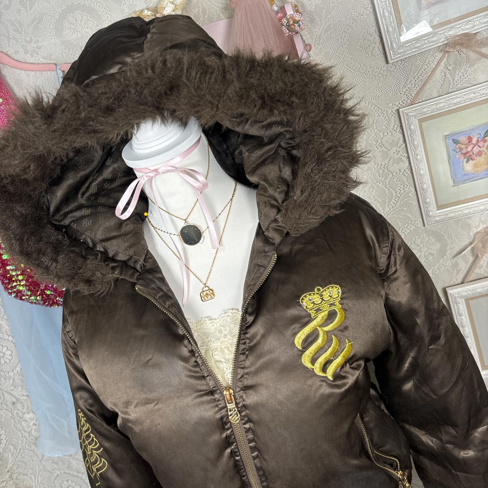 Rocawear y2k roca wear fur puffer jacket Size L / US 10 / IT 46 - 3 Thumbnail