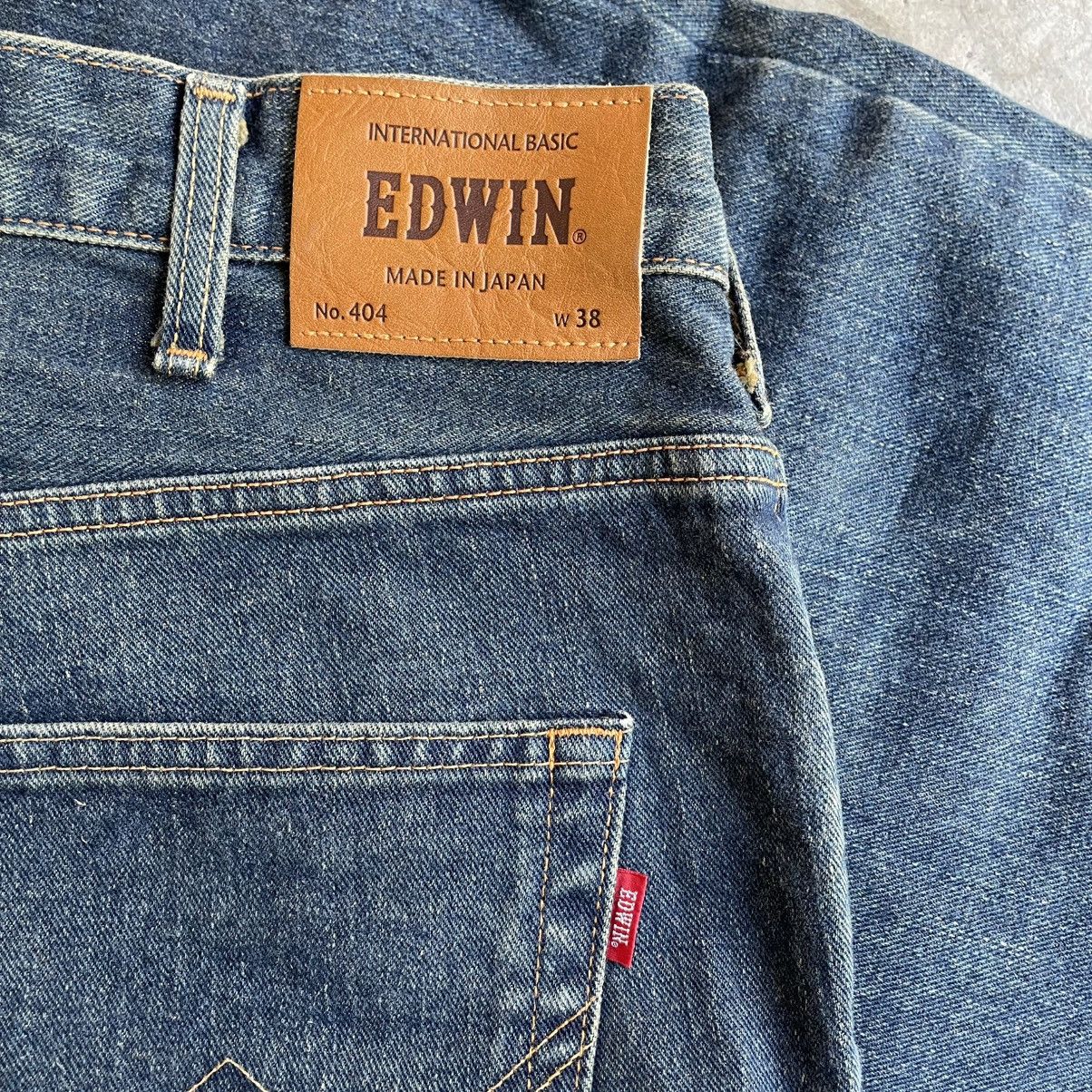 Edwin 🔥Vintage Edwin 404 Japan Made Ripped Dark Blue Denim Jeans Size US 38 / EU 54 - 10 Thumbnail