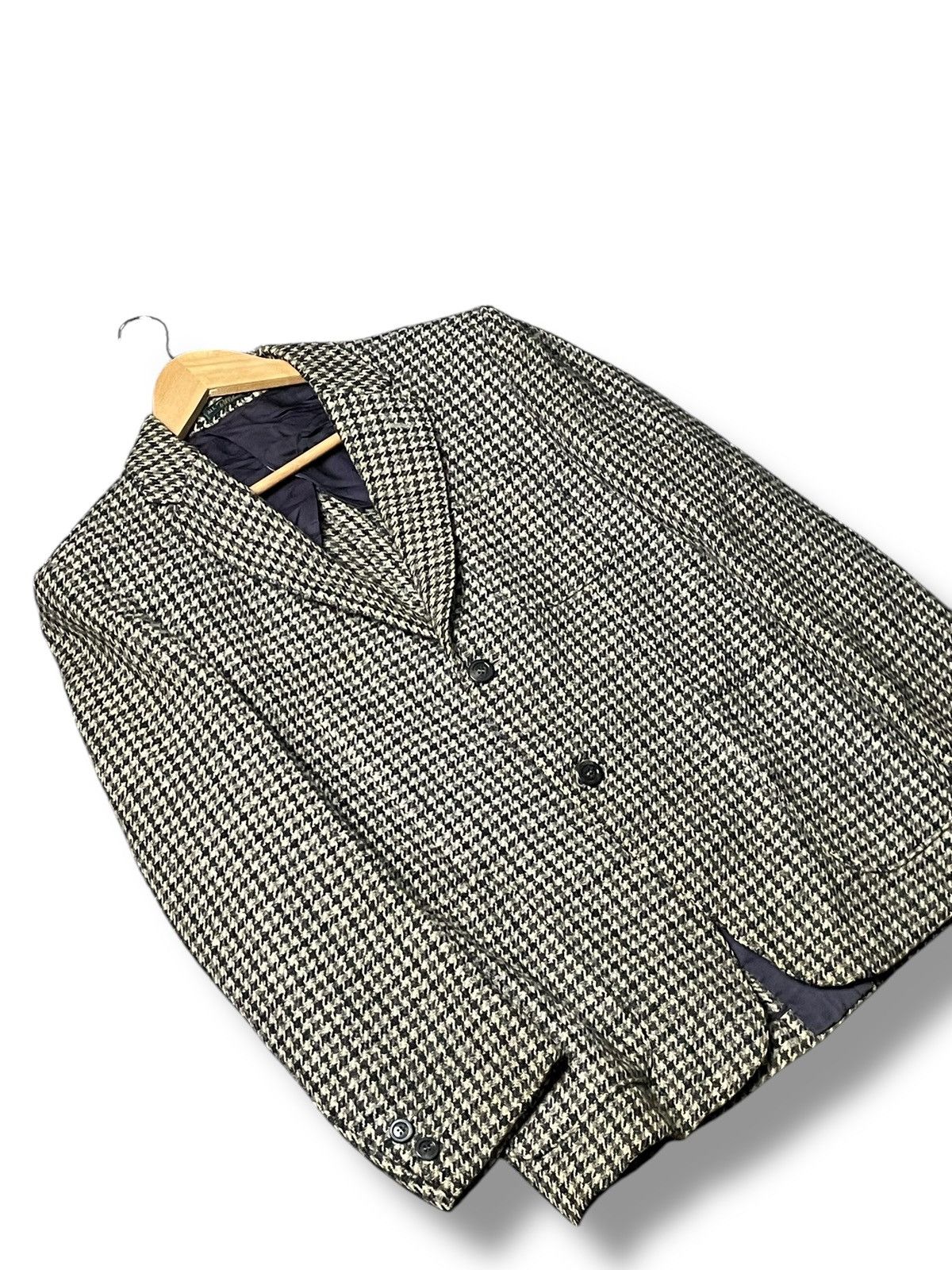 Designer × Japanese Brand × Vintage ALL Billiken Brand Houndstooth Wool Coat (59) Size US XS / EU 42 / 0 - 3 Thumbnail