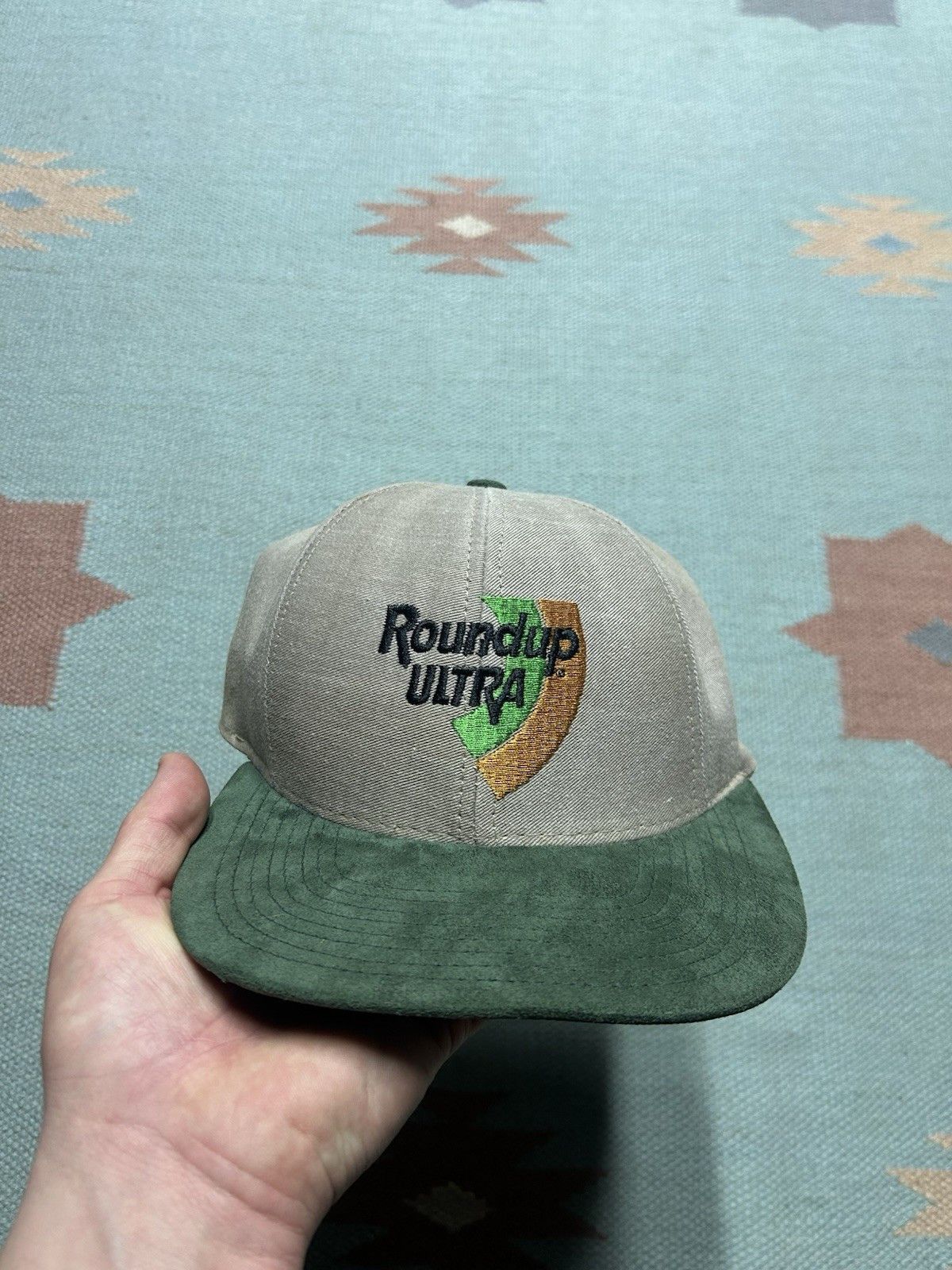 Vintage Vintage StrapBack hat round up ultra farm feed tan green USA Size ONE SIZE - 2 Thumbnail