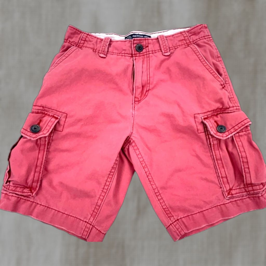 American Eagle Outfitters VINTAGE American Eagle Outfitters Cargo Shorts Men 30 Pink Red Khaki Twill Dad Preppy AEO VTG Y2K Size US 30 / EU 46 - 1 Thumbnail