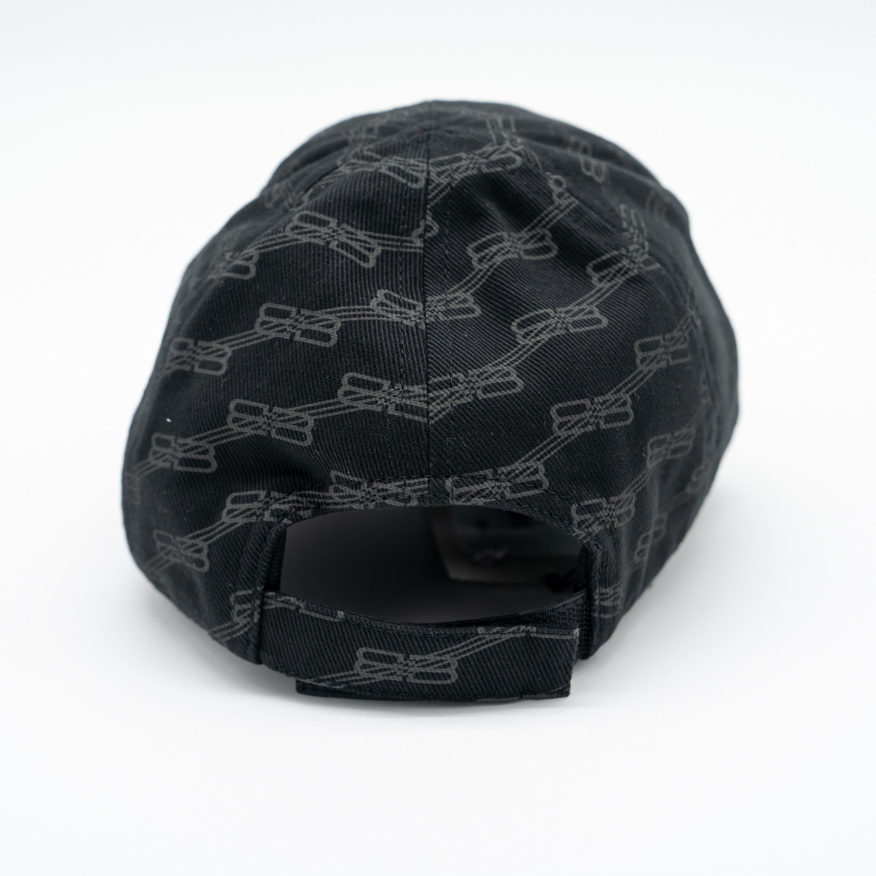 Balenciaga S Balenciaga BB Monogram Baseball Hat Cap Black Strap Size ONE SIZE - 3 Thumbnail