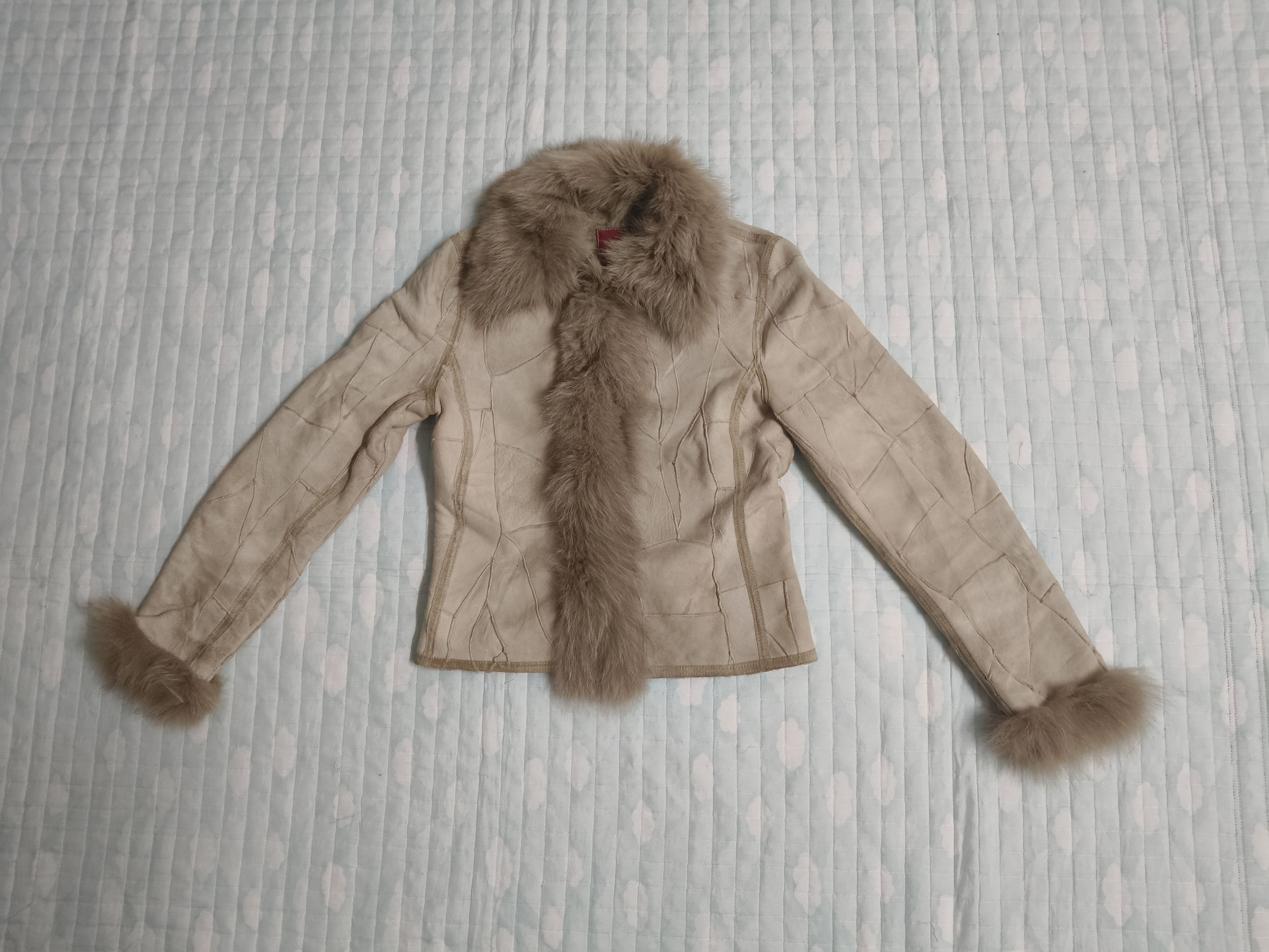Vintage RESTIR Faux Fur Leather Jacket Size XS / US 0-2 / IT 36-38 - 3 Thumbnail