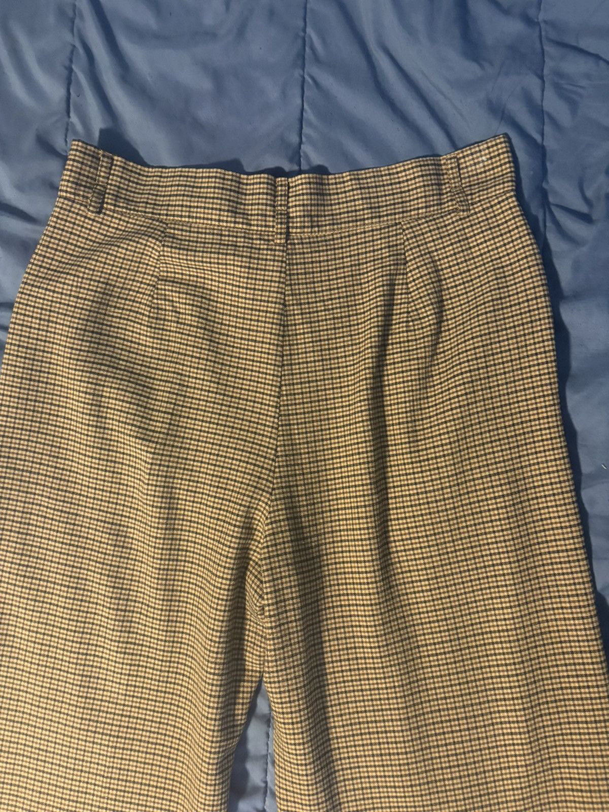 Other Women's Beige Check Pleated Wide-Leg Dress Plaid Accent XL Size 40" / US 18 - 10 Thumbnail