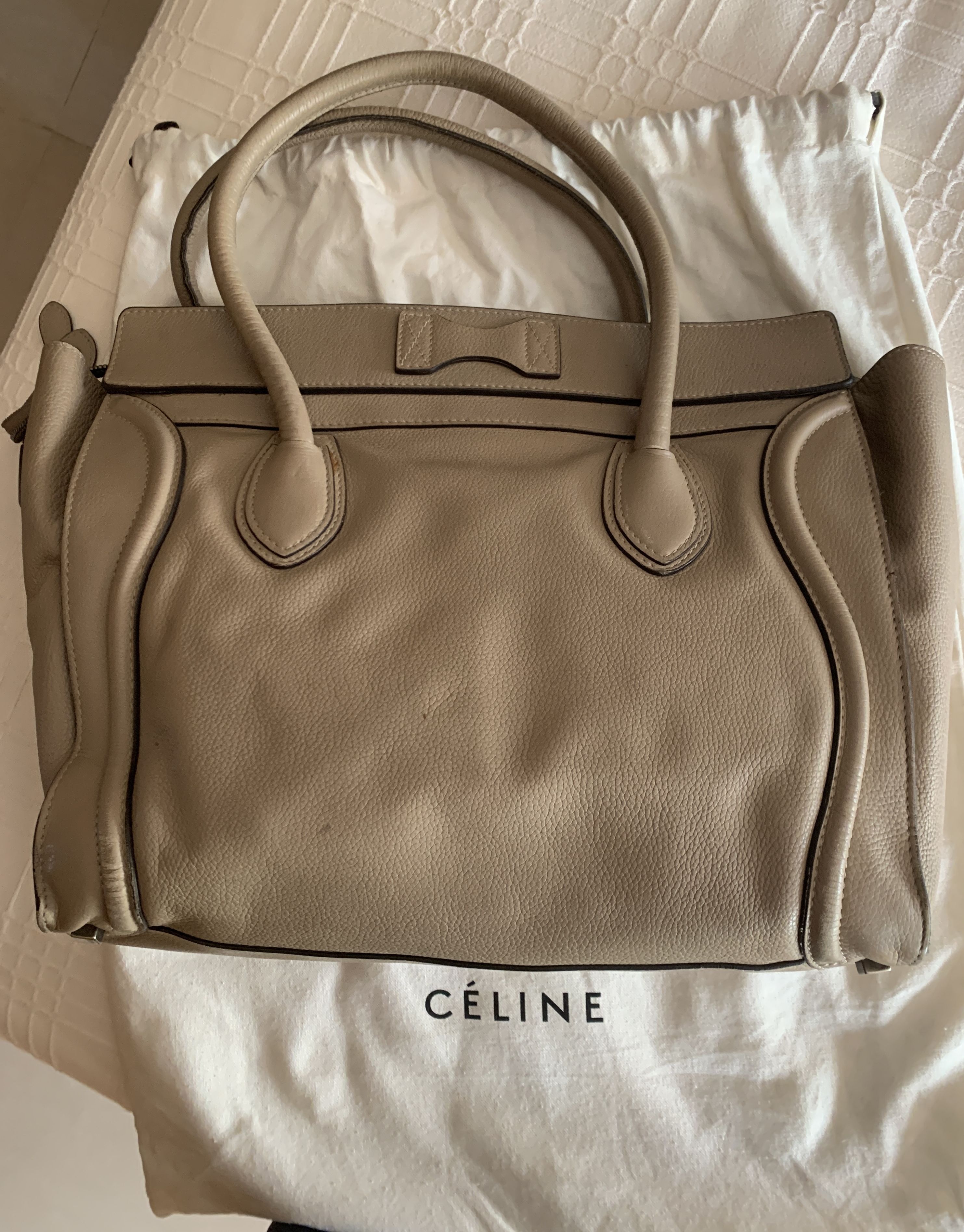 Celine CELINE MINI LUGGAGE TAUPE LEATHER Size ONE SIZE - 3 Thumbnail