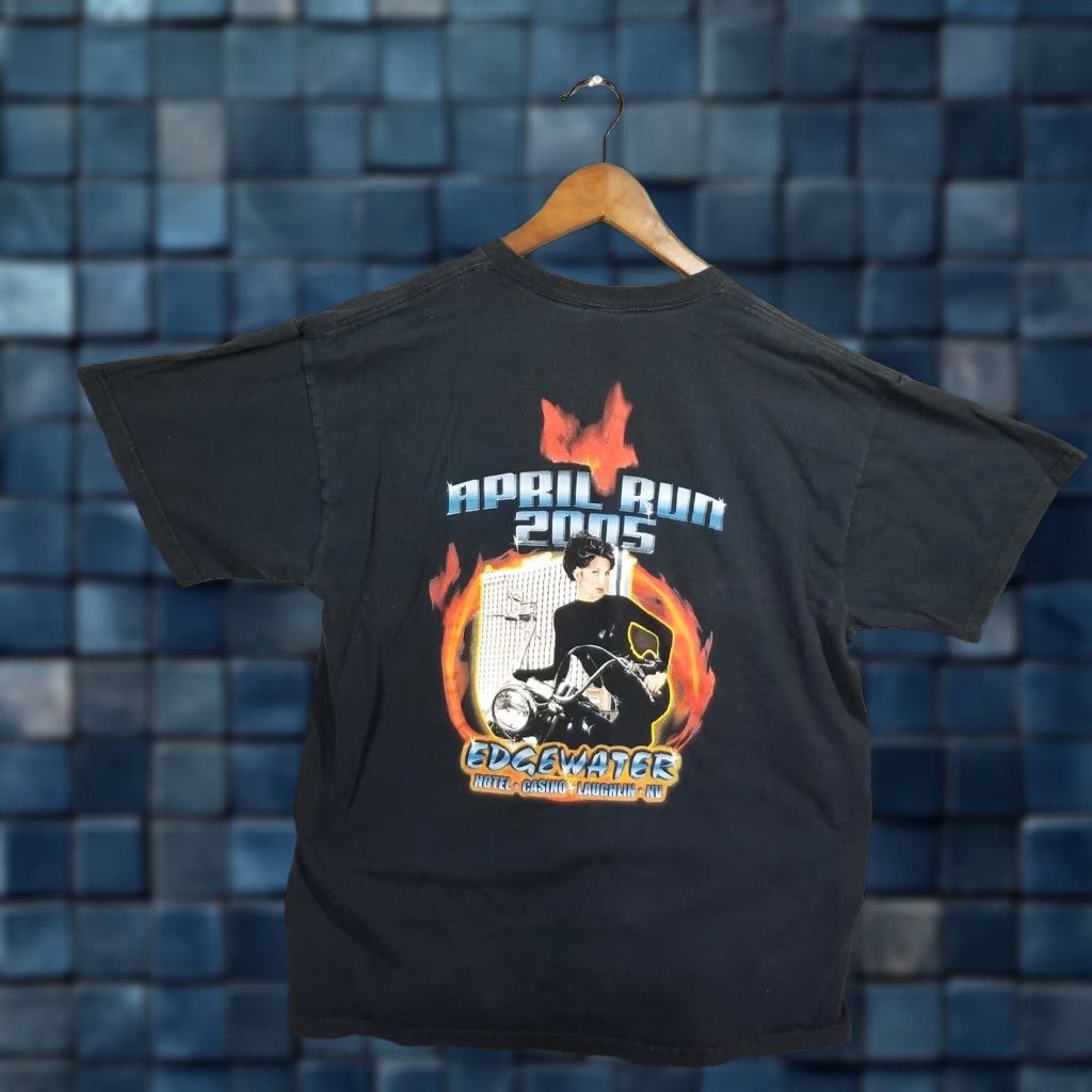 Vintage VINTAGE Harley Davidson Motorcycle Shirt Adult XL Black Graphic Tee 90s Grunge Logo Marines? Size US XL / EU 56 / 4 - 1 Thumbnail