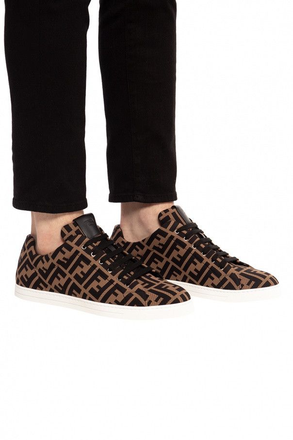 Fendi os11x0824 Motif Sneakers in Brown/Black Size US 7 / EU 40 - 2 Thumbnail