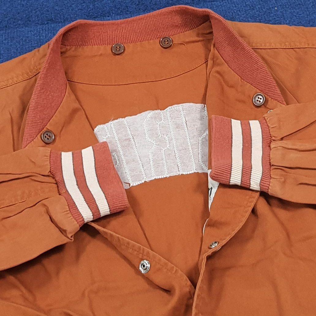 45rpm Rare 45RPM Studio Japan Varsity Orange Bomber Jacket C288N8 Size US L / EU 52-54 / 3 - 7 Thumbnail