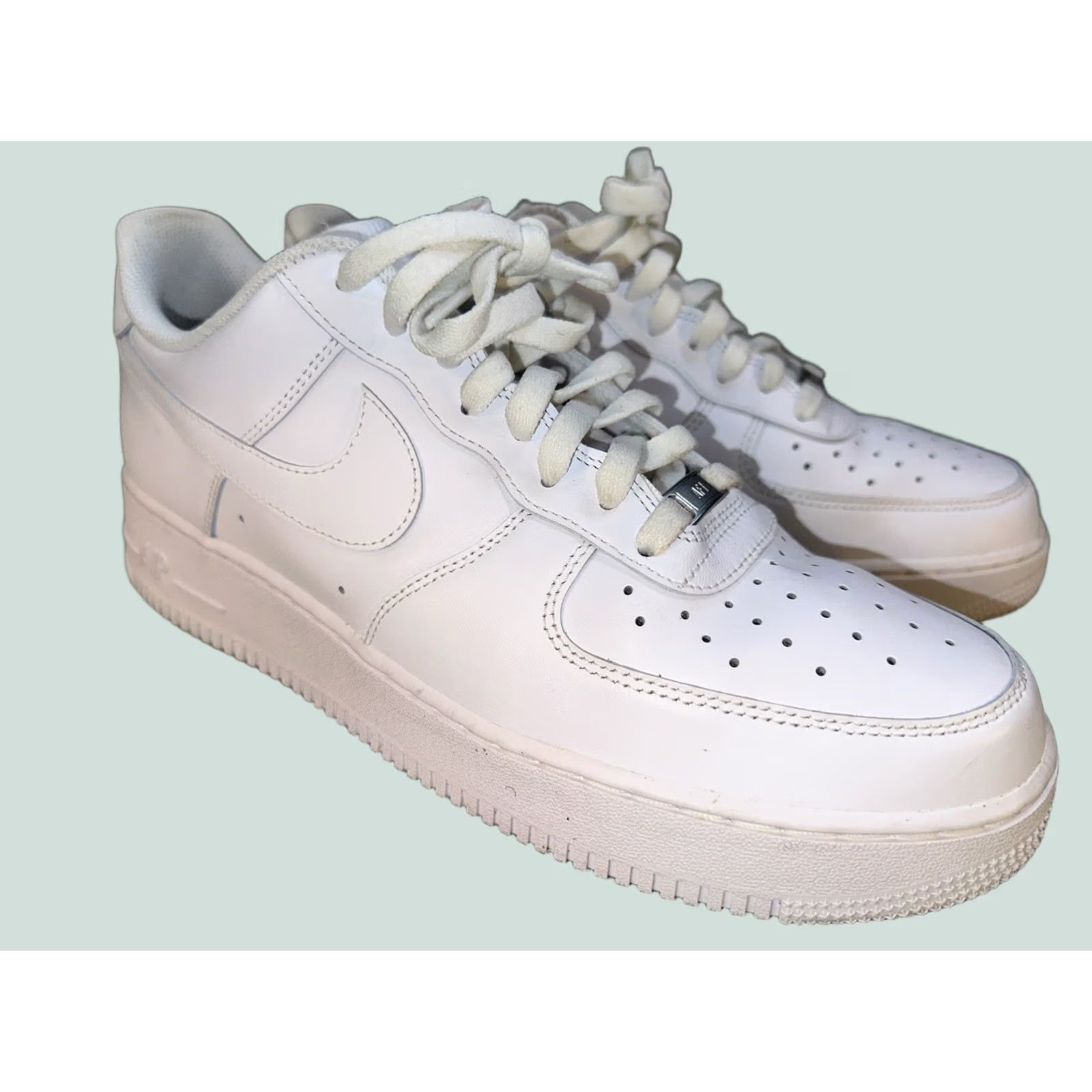 Nike Nike Air Force 1 Low '07 White Men's Size 12 Sneaker Leather Shoes Size US 12 / EU 45 - 1 Thumbnail