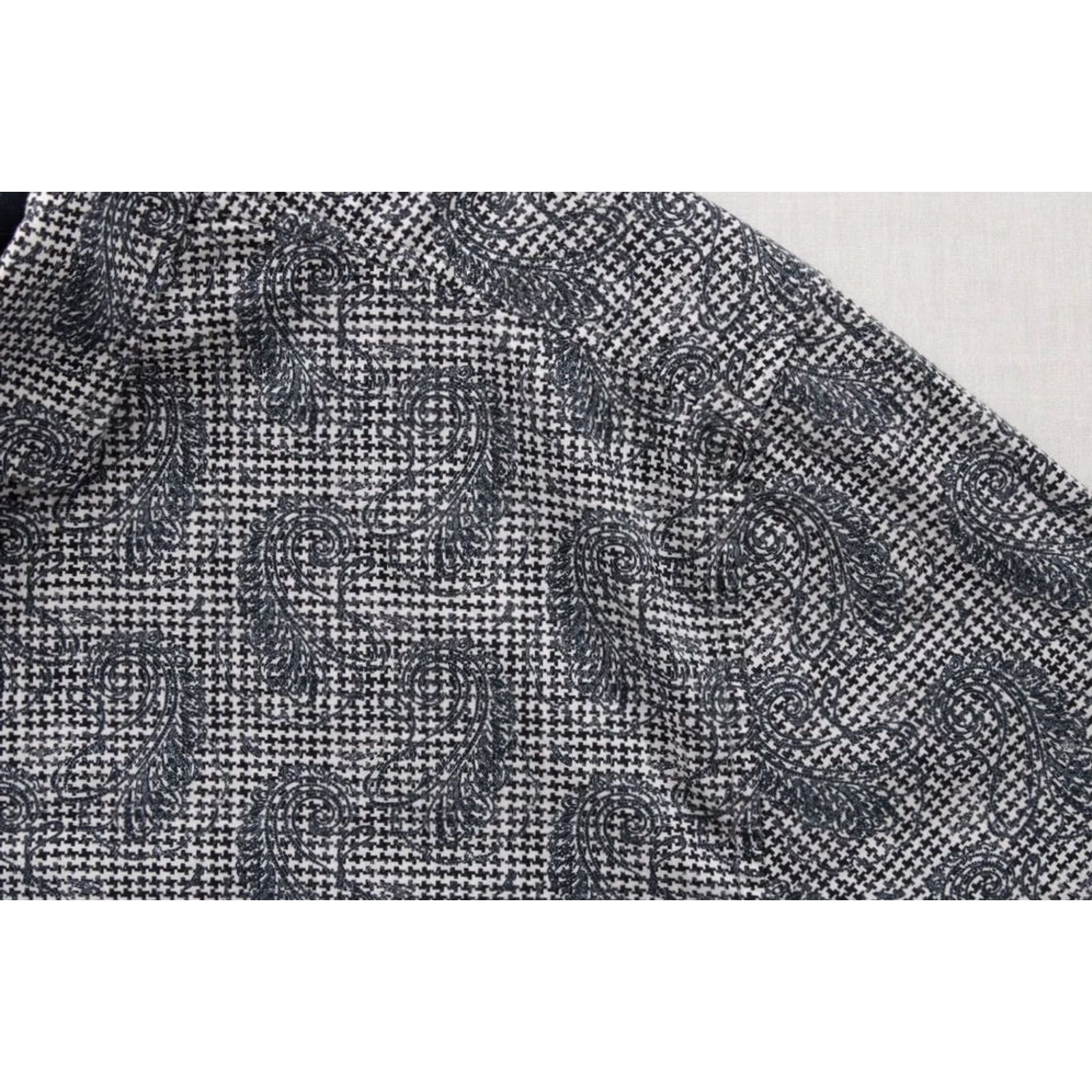 Robert Graham Robert Graham Shirt Mens 2XL Gray Paisley Houndstooth Button-Down Stylish Shirt Size US XXL / EU 58 / 5 - 5 Thumbnail