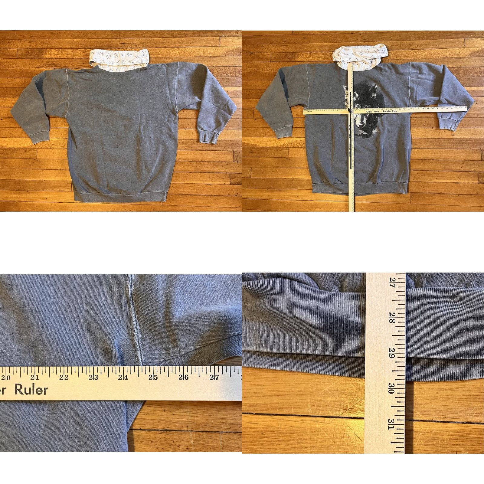 Vintage VINTAGE Harlequin Wolf Sweatshirt Men XL Gray Size US XL / EU 56 / 4 - 8 Thumbnail
