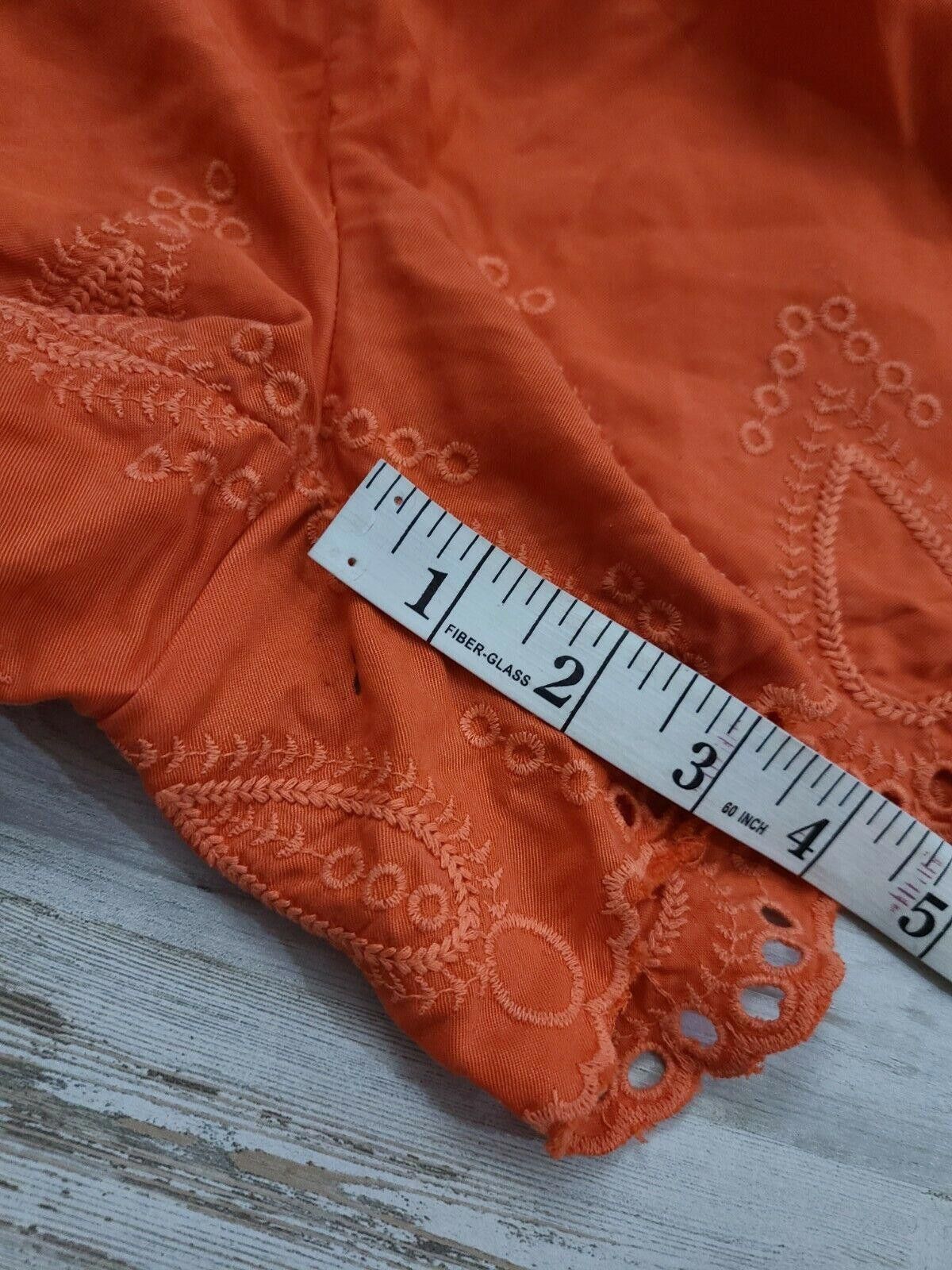 Designer Crown And Ivy Shorts Large Loose Lace Hem Orange Size 36" / US 14 / IT 50 - 7 Thumbnail