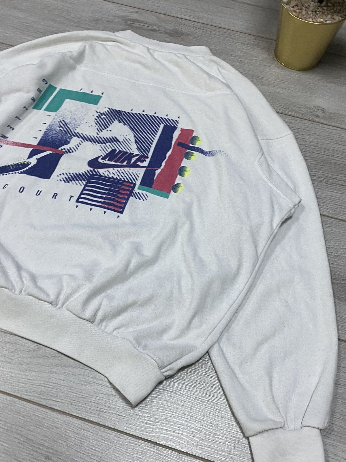 Vintage Rare Vintage 80-90s Nike Challenge Court Sweatshirt Size US L / EU 52-54 / 3 - 9 Thumbnail