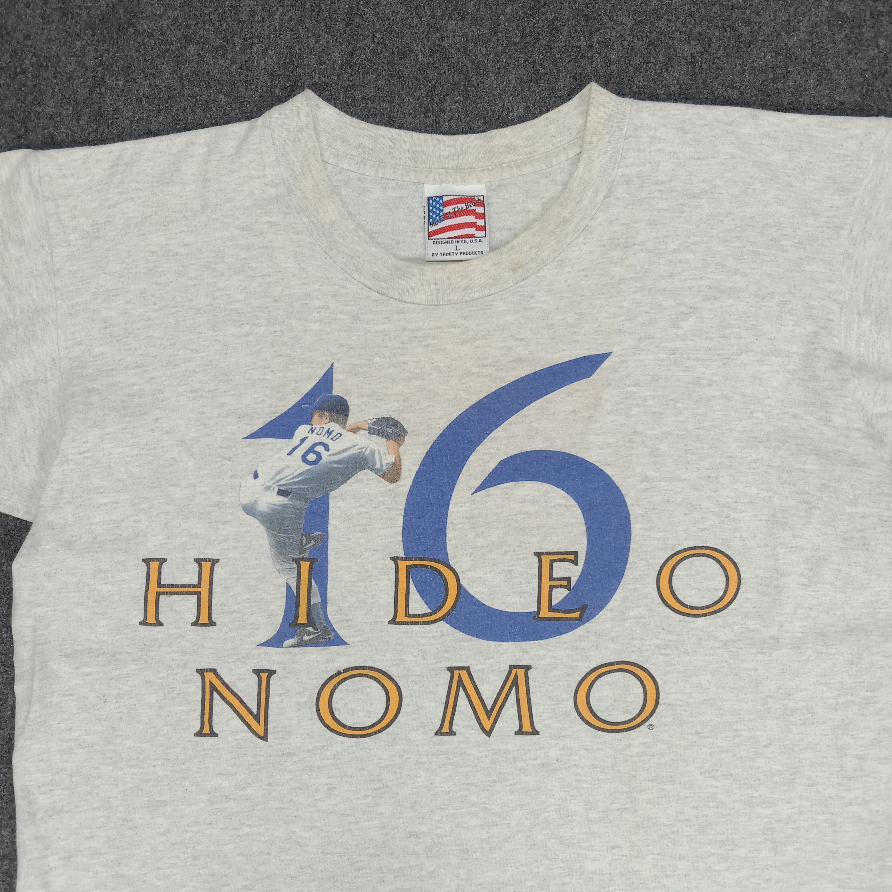 MLB × Vintage Hideo Nomo Los Angeles Dodgers MLB Team Tshirt Size US L / EU 52-54 / 3 - 2 Thumbnail