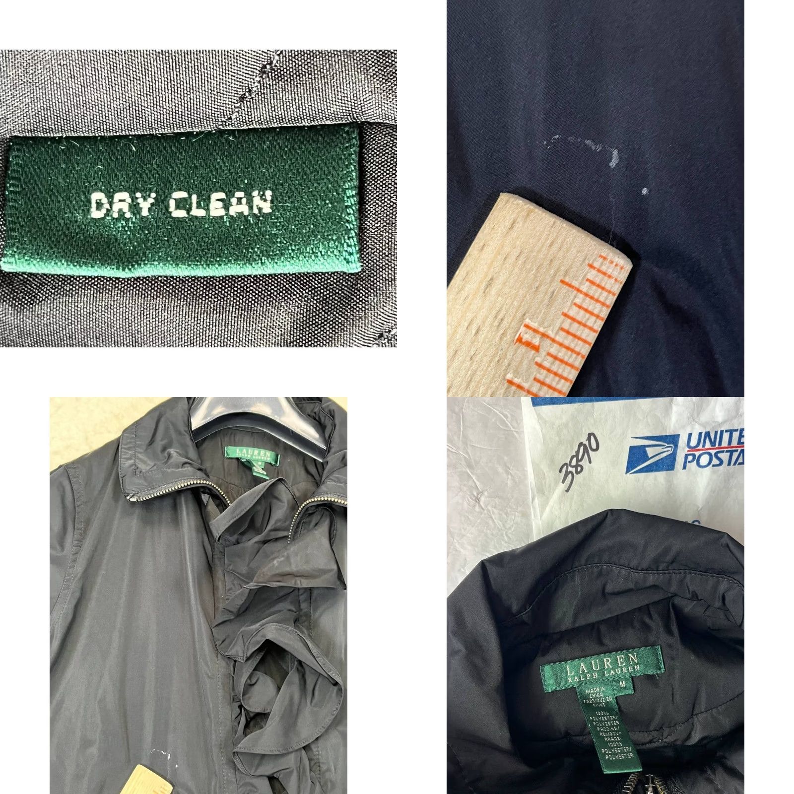 Ralph Lauren Lauren Ralph Jacket Womens M Black Women Windbreaker Full Zip Ruffled Flaws Size M / US 6-8 / IT 42-44 - 8 Thumbnail