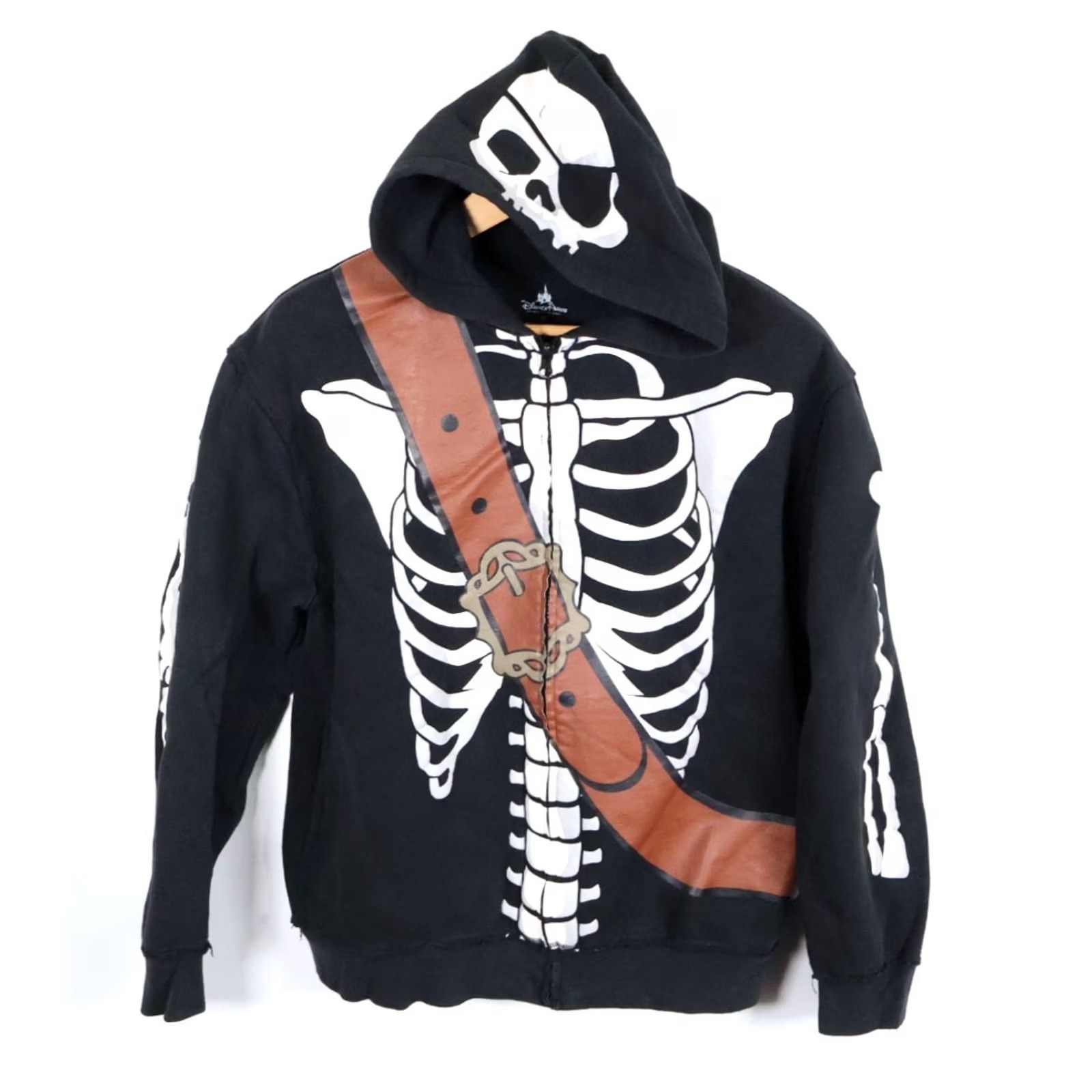 Disney Disney Parks Authentic Pirates Caribbean Skeleton Hoodie Adult Medium Black Zip Sweatshirt Size US M / EU 48-50 / 2 - 2 Thumbnail
