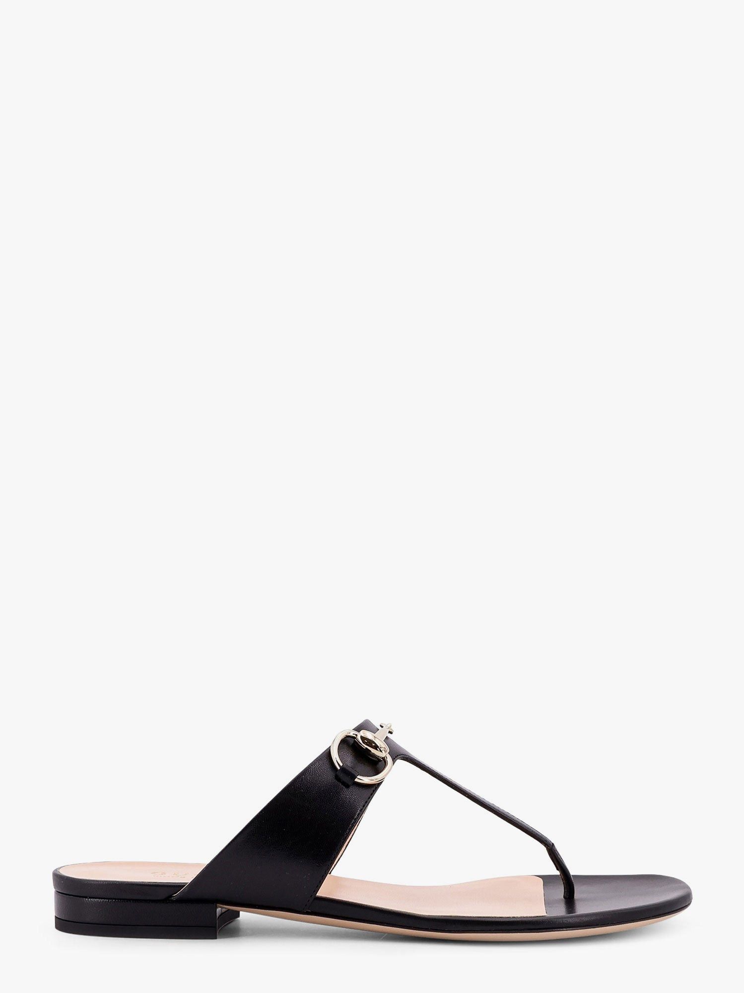 Gucci Leather Thong Sandals With Iconic Horsebit, Women's (Size 6)