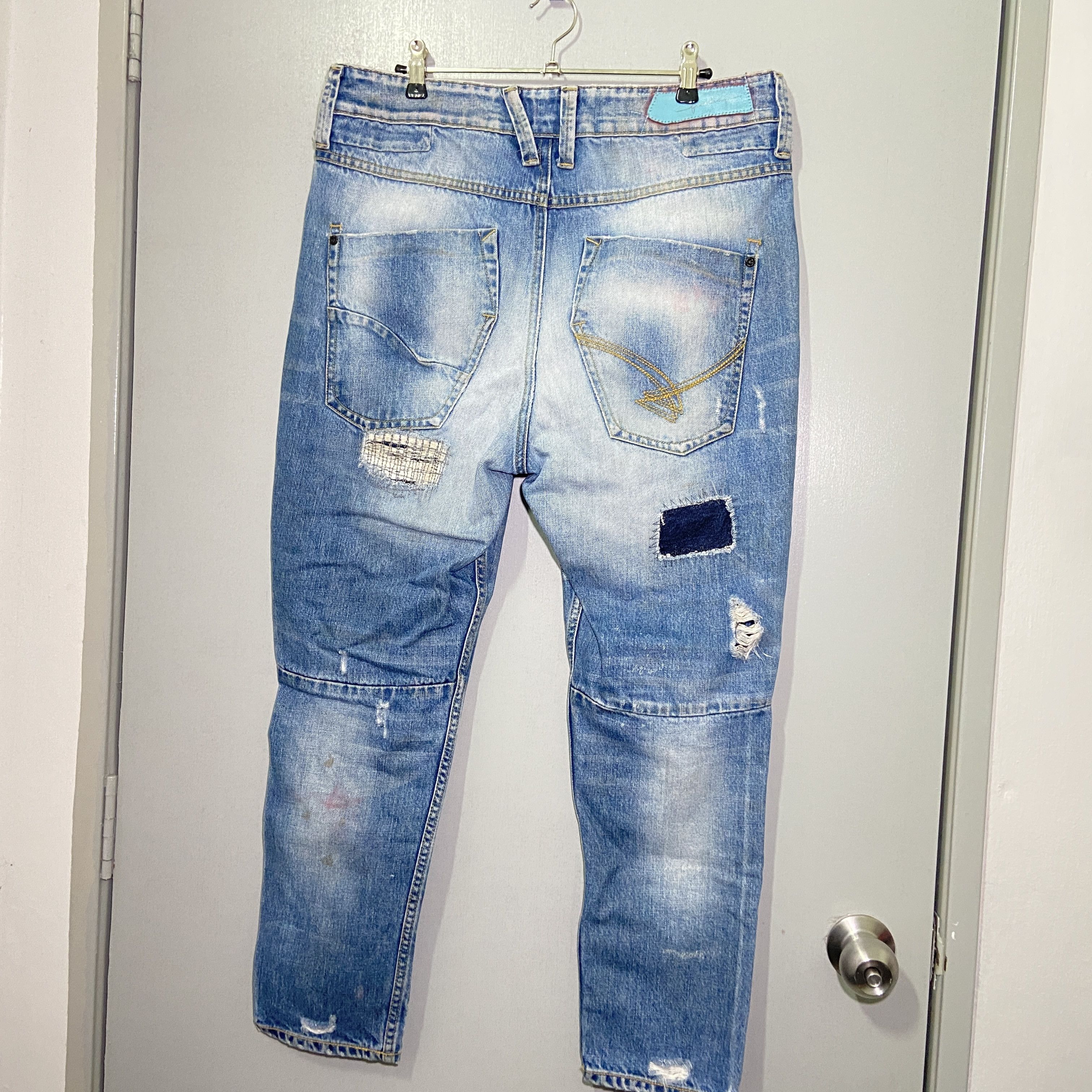 Firetrap × If Six Was Nine Firetrap Extreme Vintage Wash Sashiko Jeans Size US 32 / EU 48 - 9 Thumbnail