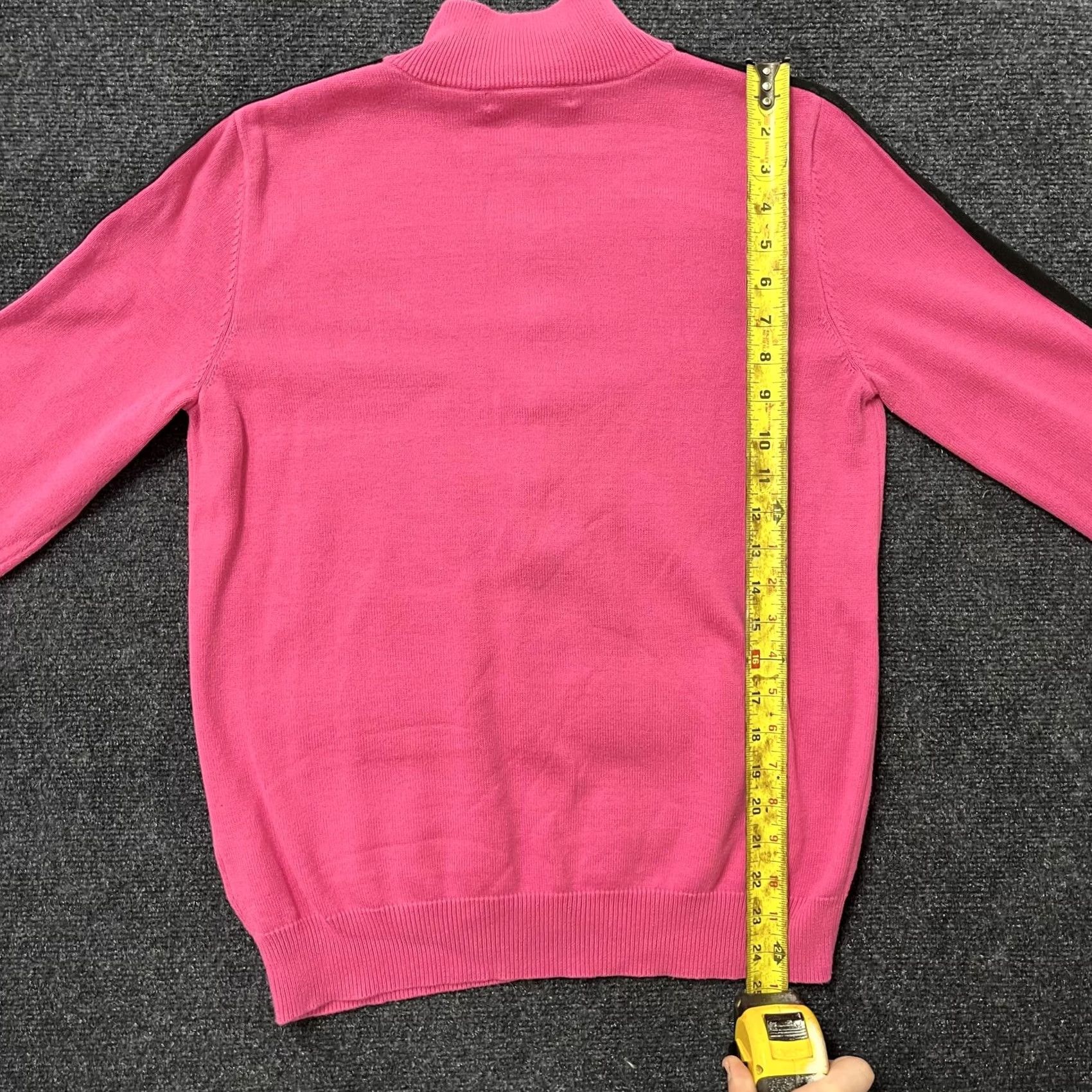 Ralph Lauren Lauren Ralph Lauren Sweater Womens Large Pink Knit Mock Neck Henley Button Size L / US 10 / IT 46 - 6 Thumbnail