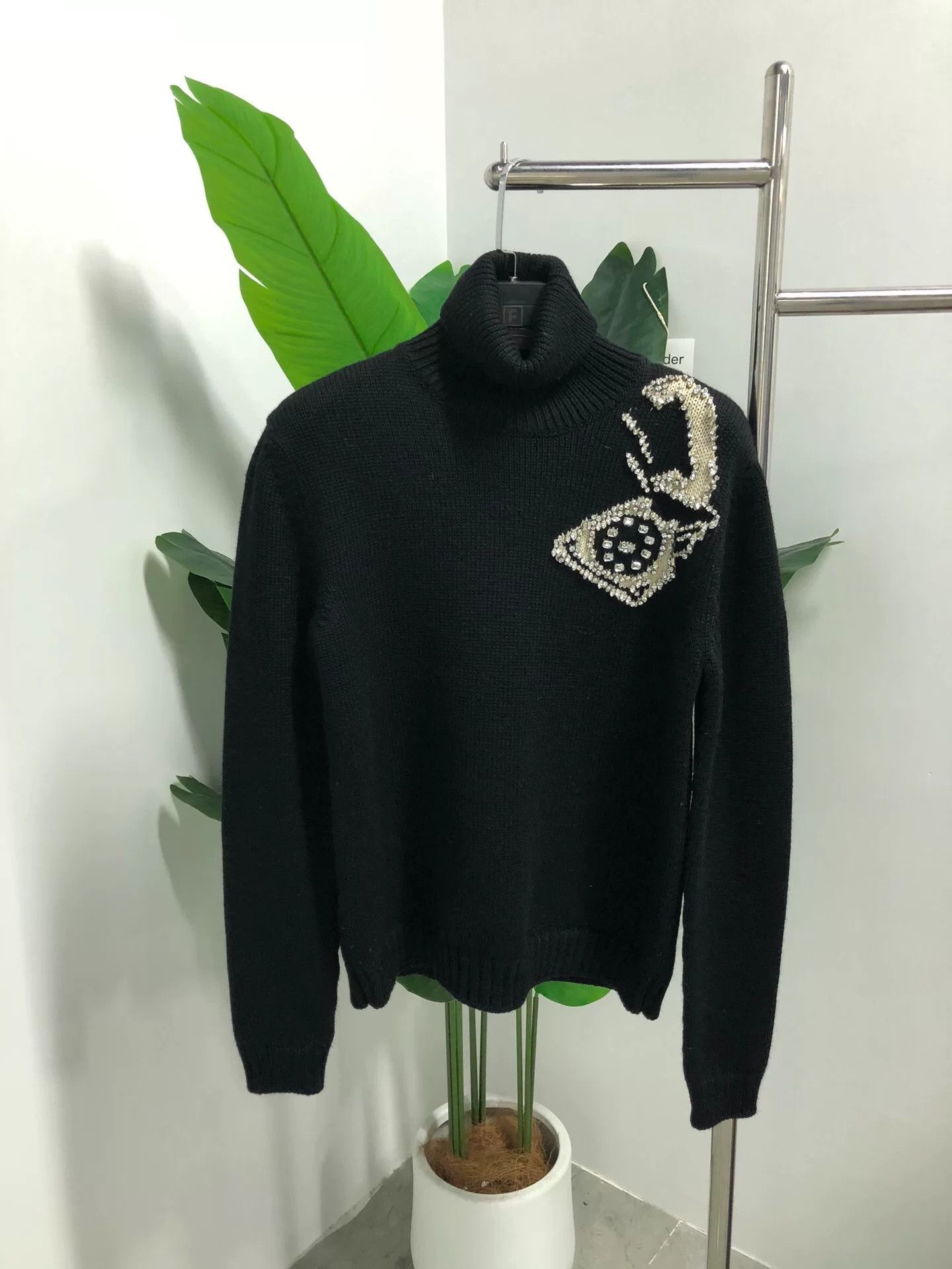 Miu Miu Miu Miu High Neck Knitted Sweater Size L / US 10 / IT 46 - 1 Thumbnail