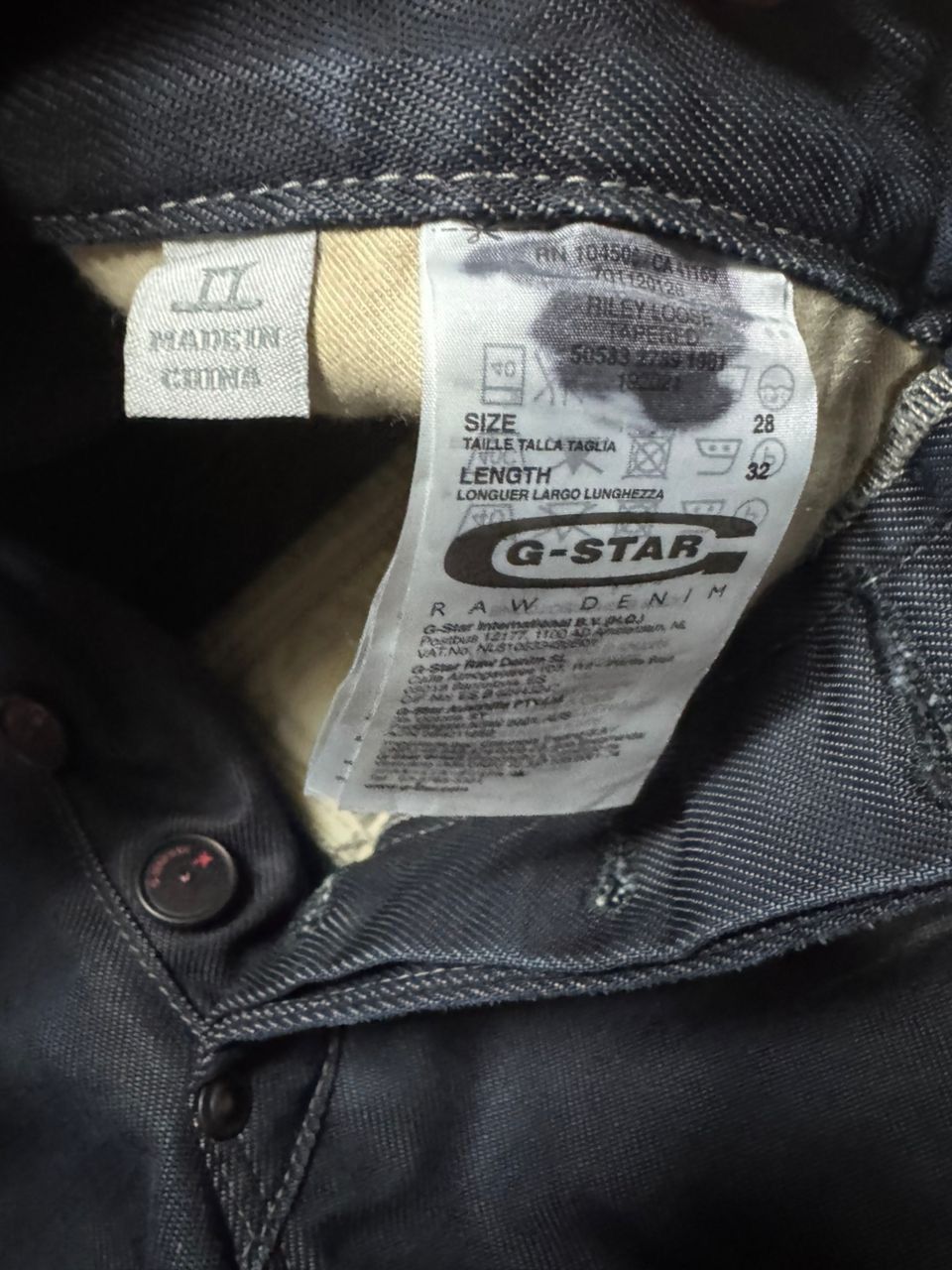 G-Star 💥3D Powell💥90s Style G Star Raw Mudwash Black Denim Sick Size US 27 - 13 Thumbnail