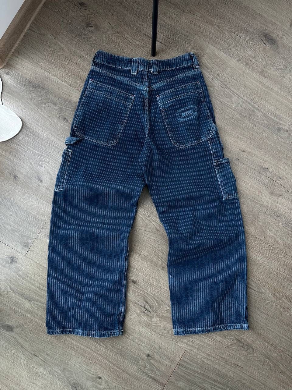 Japanese Brand × Vintage Vintage BDC Blue Baggy Carpenter Striped Pants Size US 32 / EU 48 - 8 Thumbnail