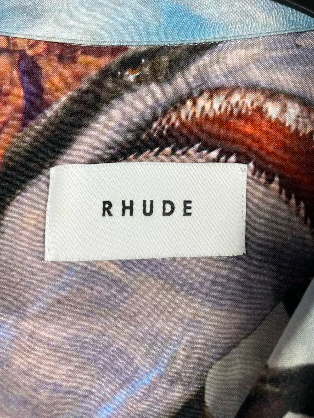 Rhude Rhude Shark Printed Distressed Button Ups Shirt Size US XS / EU 42 / 0 - 8 Thumbnail