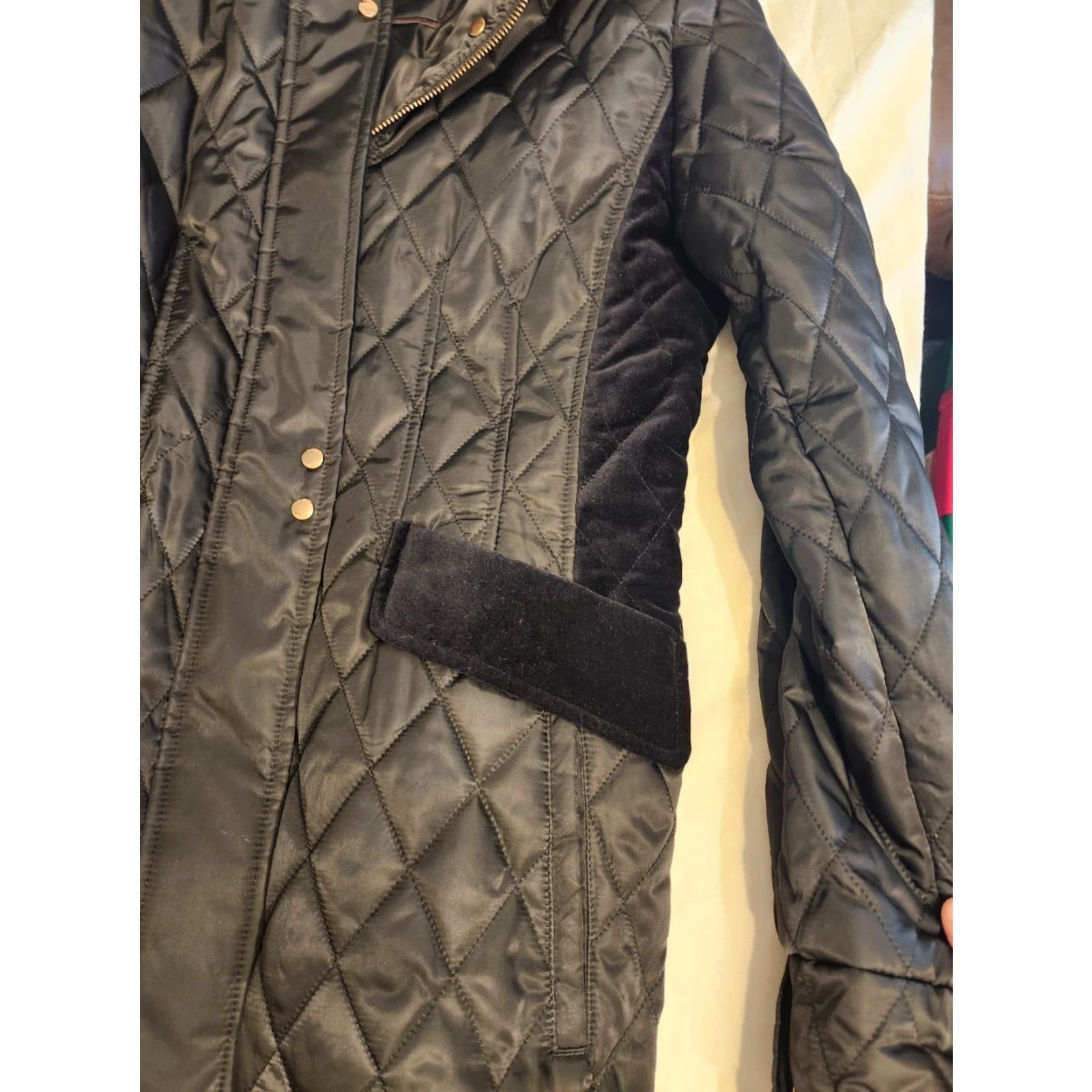 Vince Camuto Vince Camuto Quilt ed Jacket Women's M Black Parka Coat Full Zip Riding Quilted Size M / US 6-8 / IT 42-44 - 7 Thumbnail